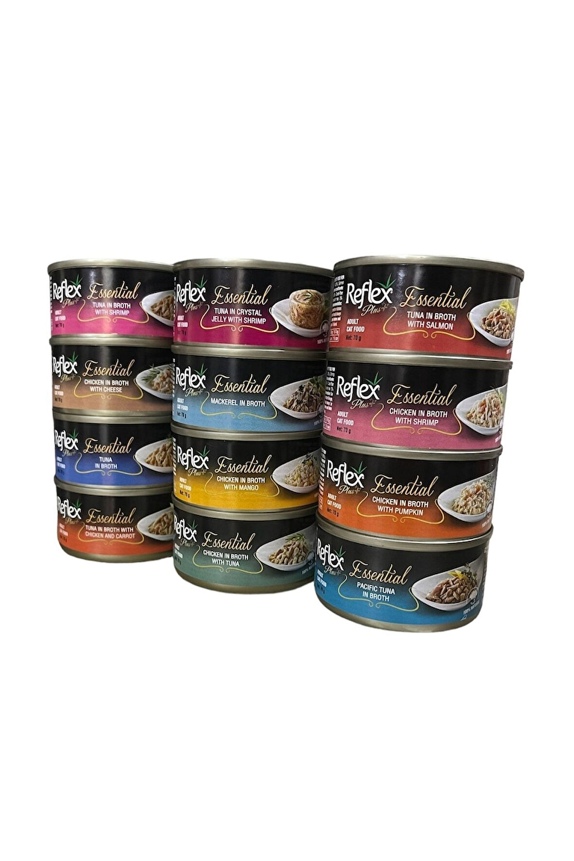 Plus Essential Yetişkin Kedi Konserve Mama Konserve Yaş Kedi Maması Karışık Paket 12x70gr