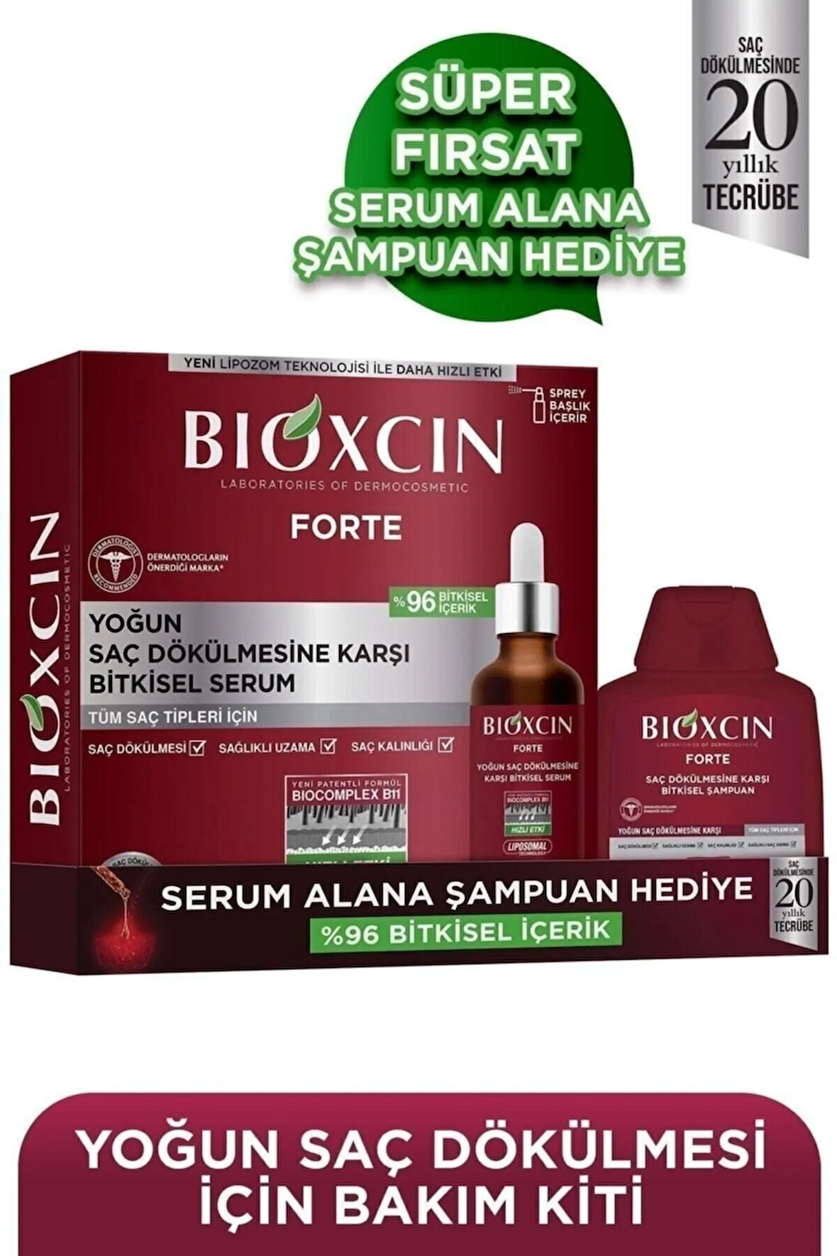 Forte Serum 3x X 50 ml + Forte Şampuan 300 ml Set