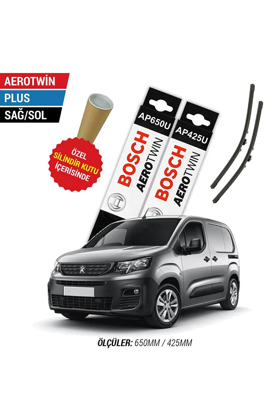 Peugeot Partner Silecek (2019-2022) Bosch Aerotwin Plus