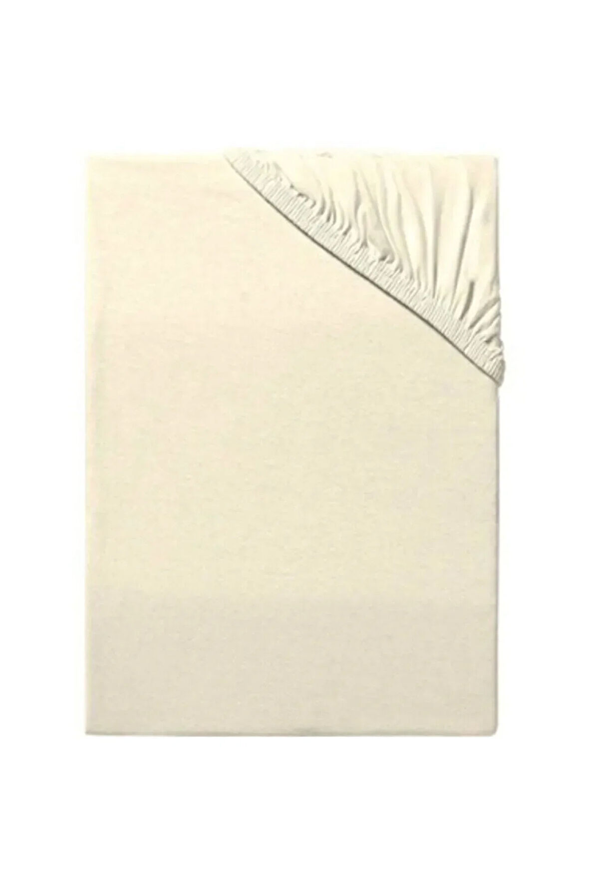 Penye Tek Kişilik Lastikli Çarşaf Krem 100x200