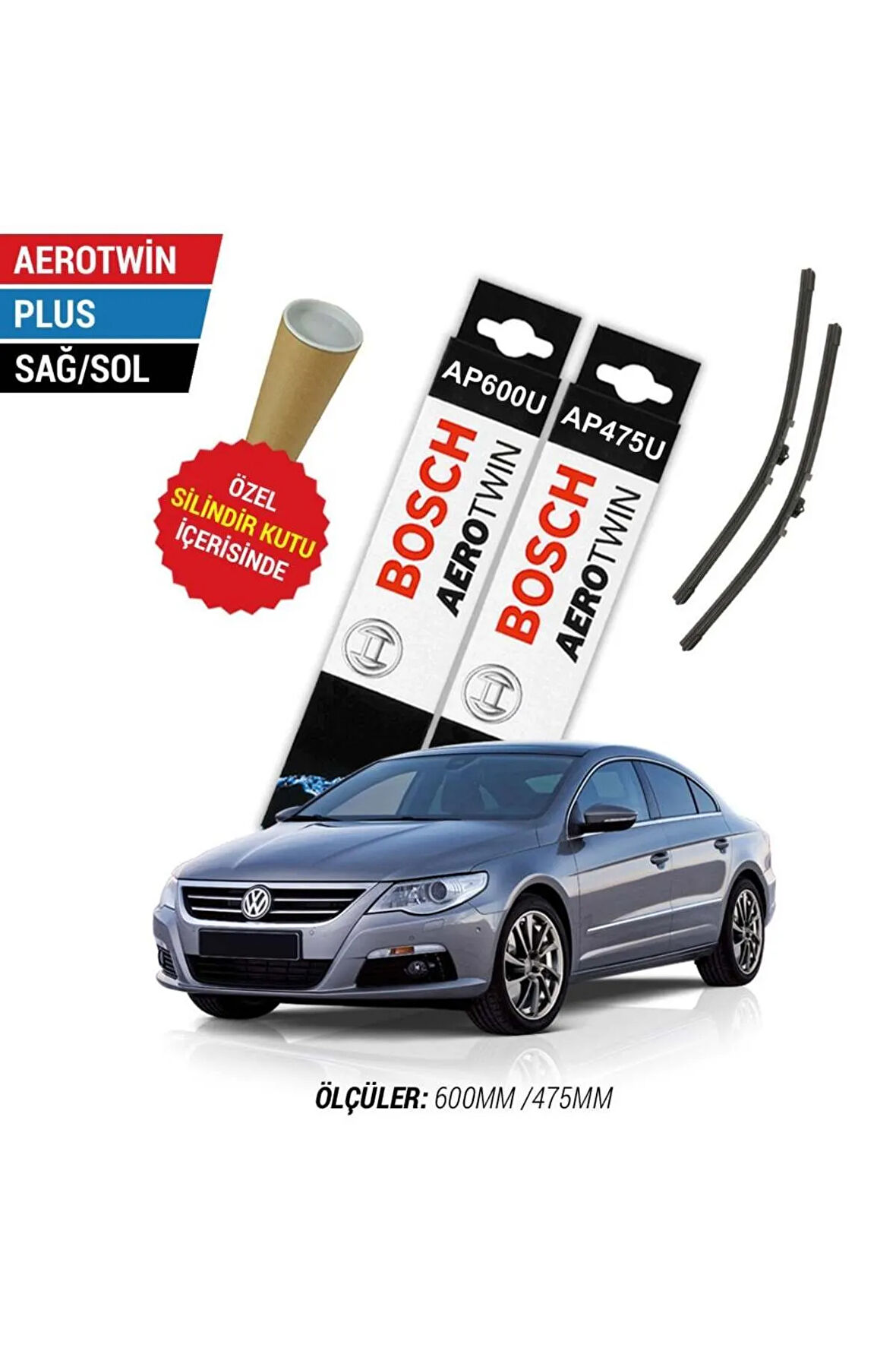 VW CC Silecek Takımı (2008-2011) Bosch Aerotwin Plus