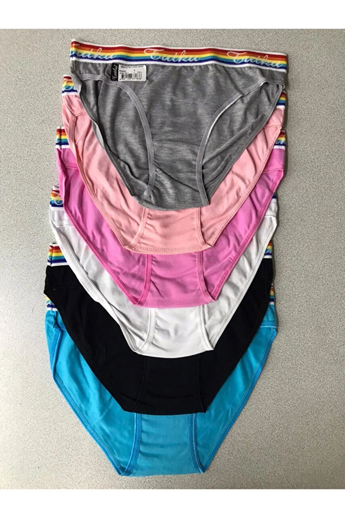 12'li Paket Kadın Desenli Bikini Külot Asorti Kilot