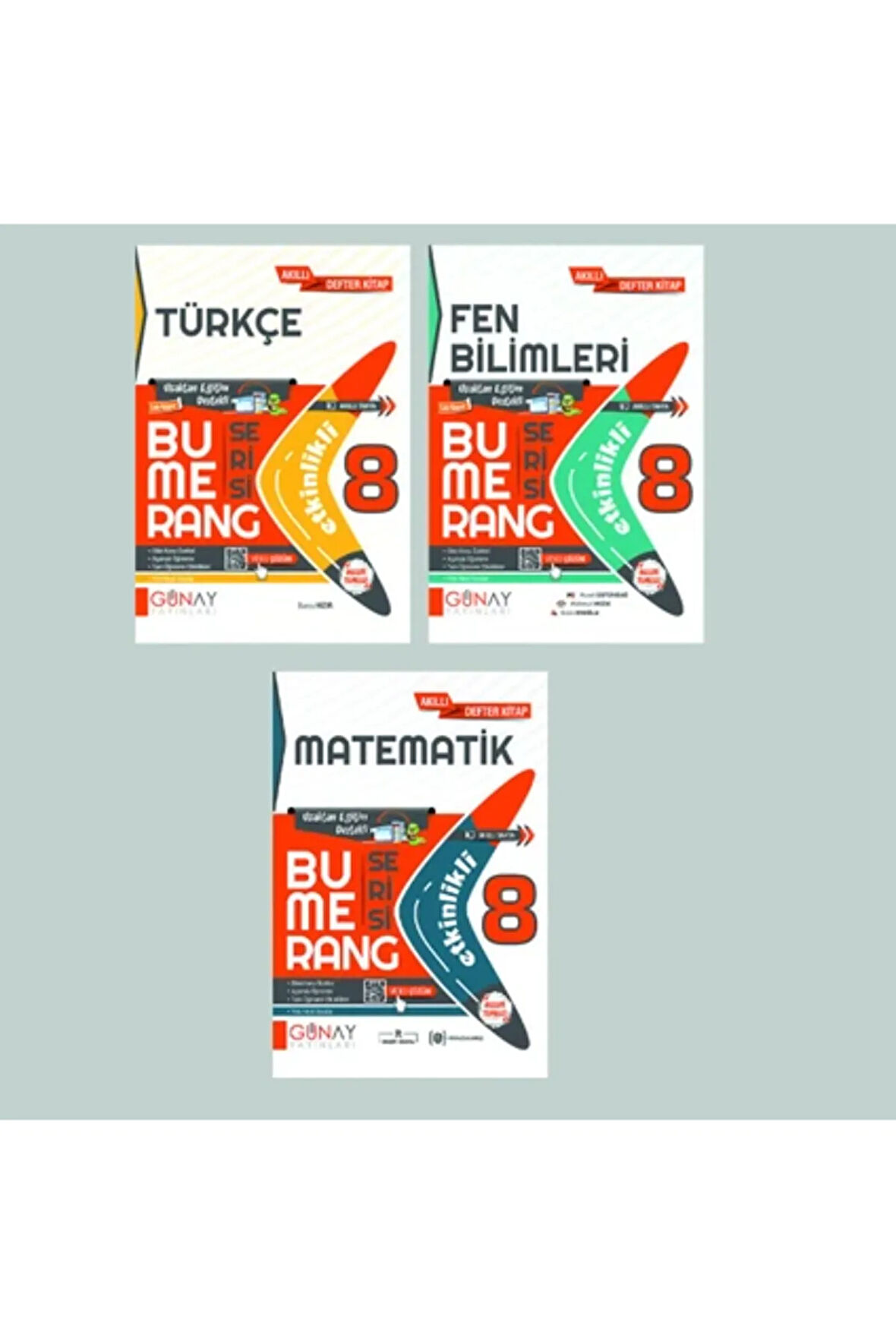 8.SINIF BUMERANG ETKİNLİKLİ TÜRKÇE-MATEMATİK-FEN BİLİMLERİ SORU