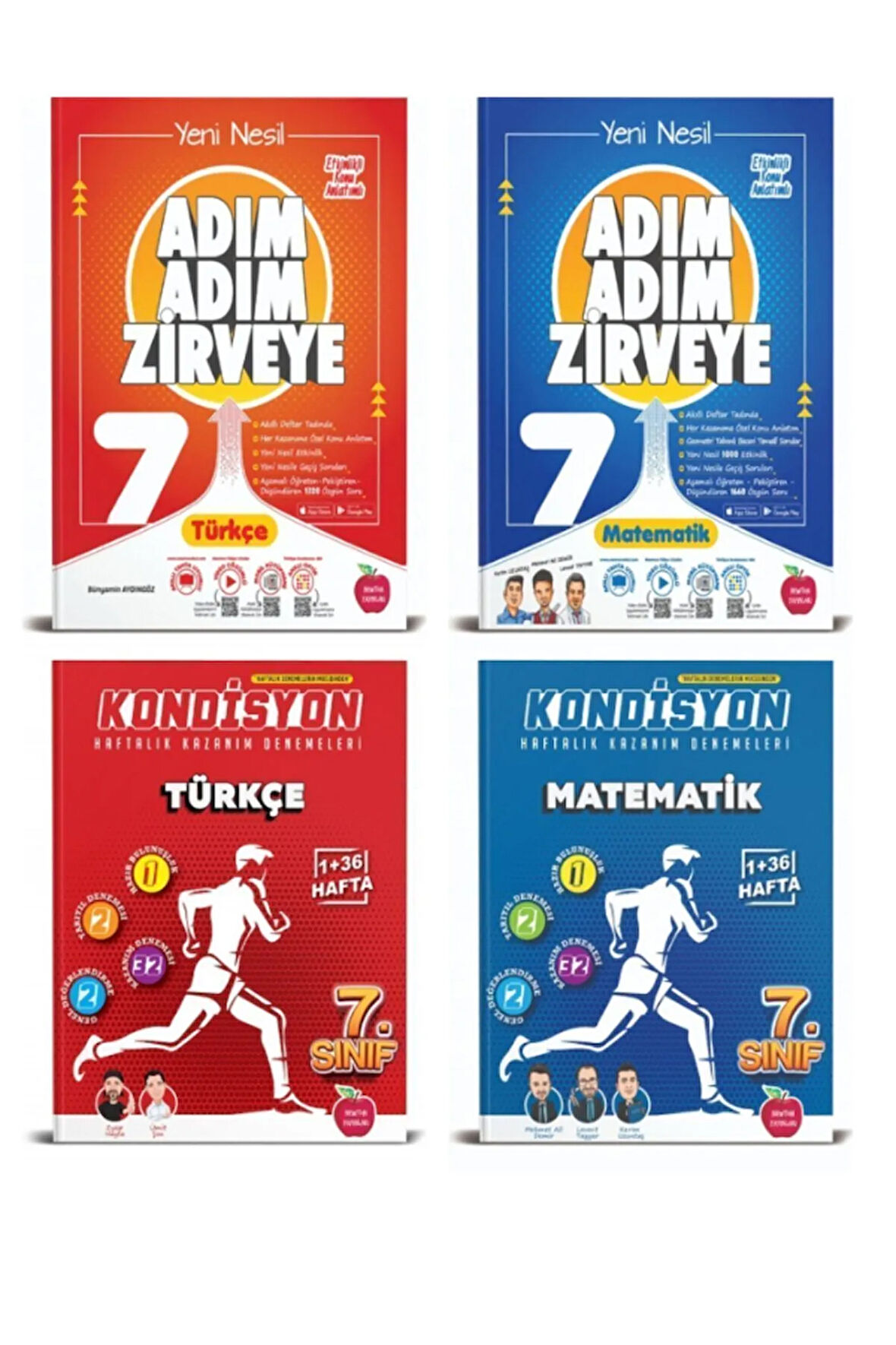 7.sınıf Türkçe, Matematik Adım Adım Soru Bankası Kondisyon Deneme Seti Hediyeli