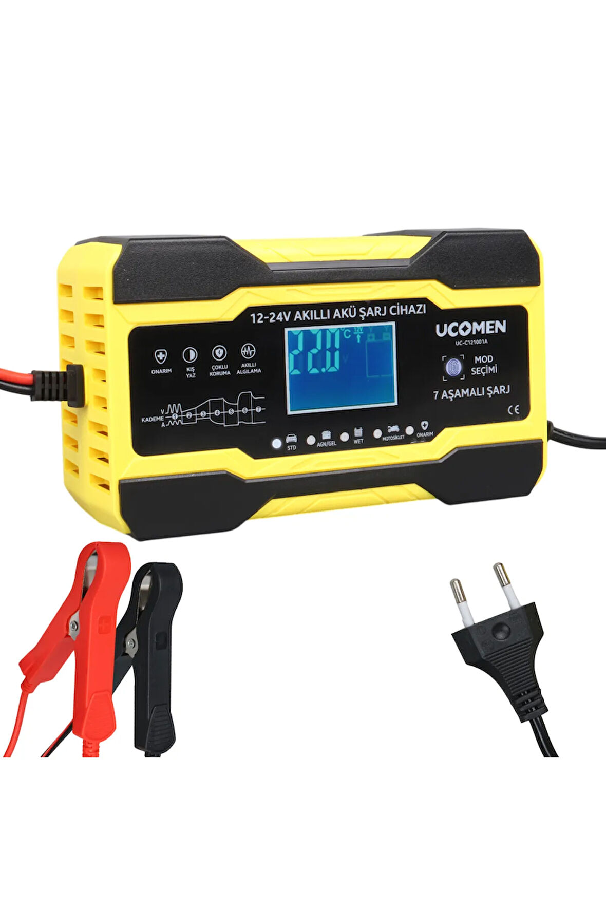 UC-C121001A SARI 12/24 VOLT 10 AMPER LED GÖSTERGELİ AKÜ ŞARJ CİHAZI