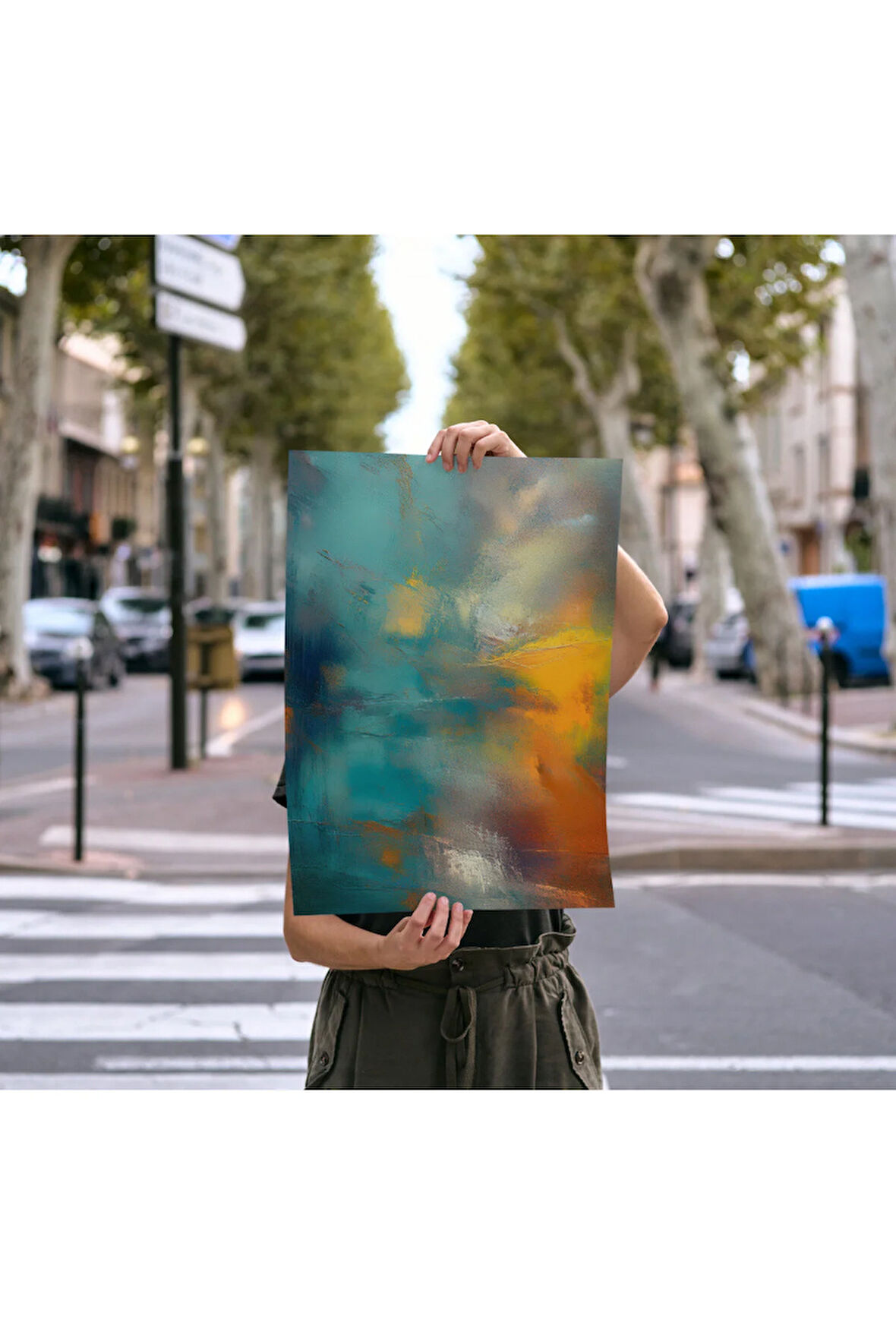 Çerçevesiz Poster Dijital Baskı Soyut Gizemli Yansımalar - 50x70