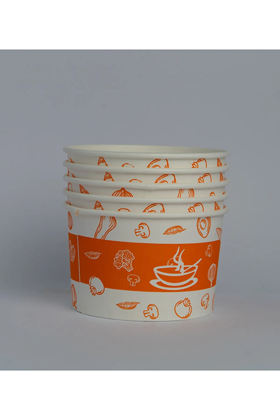 25 ADET Kağıt-karton Çorba Kâsesi 16 Oz Şeffaf Kapaklı, Kağıt Çorba Kâsesi 16 Oz Şeffaf Kapaklı