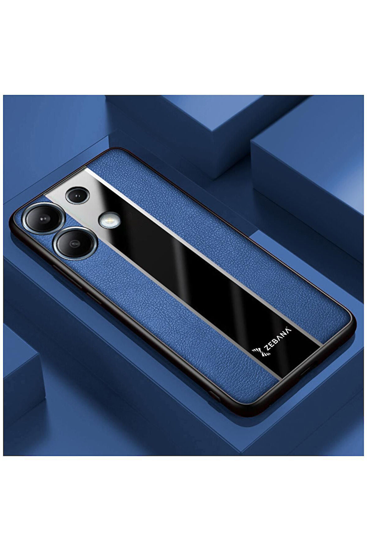 Xiaomi Redmi Note 13 5g Uyumlu Kılıf Premium Deri Kılıf Mavi