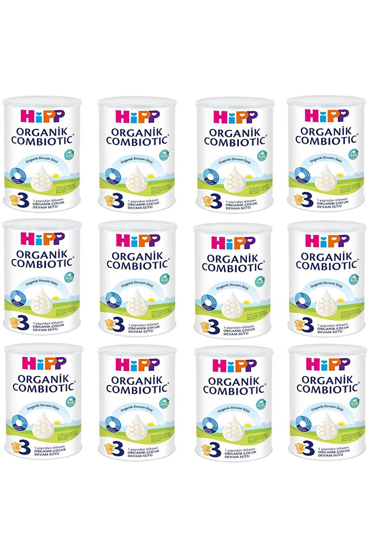 Hipp 3 Organik Combiotic Devam Sütü 350 gr 12 Adet