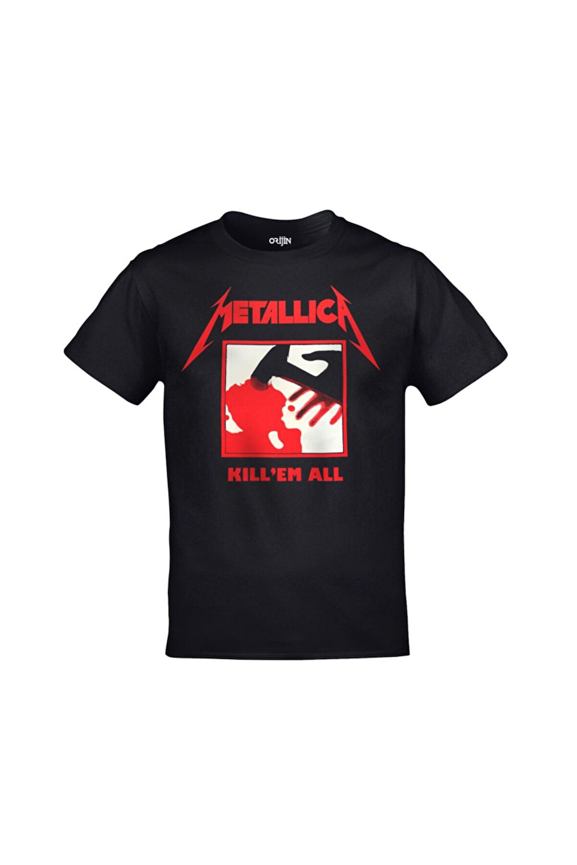 Unisex Siyah Metallica  Kill'em All Baskılı Tshirt
