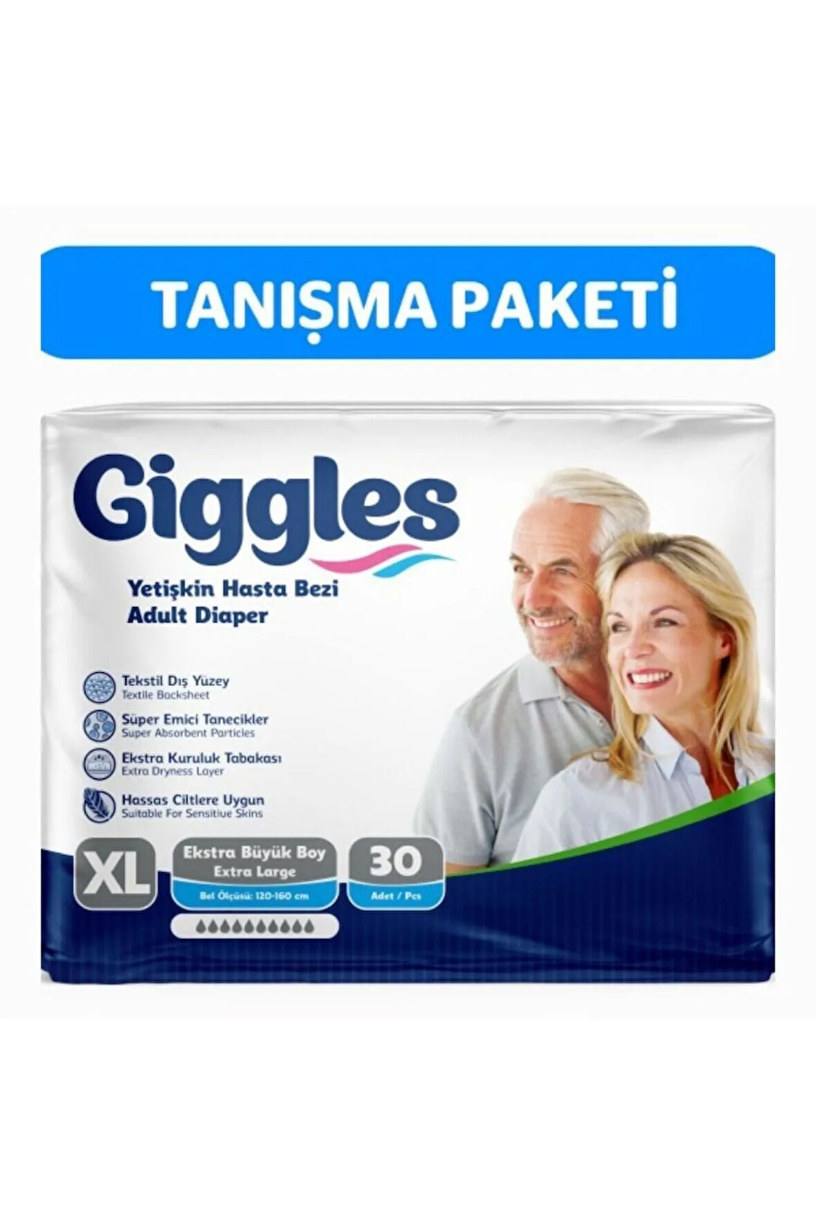 Yetişkin Bel Bantlı Hasta Bezi Extralarge 30 Adet