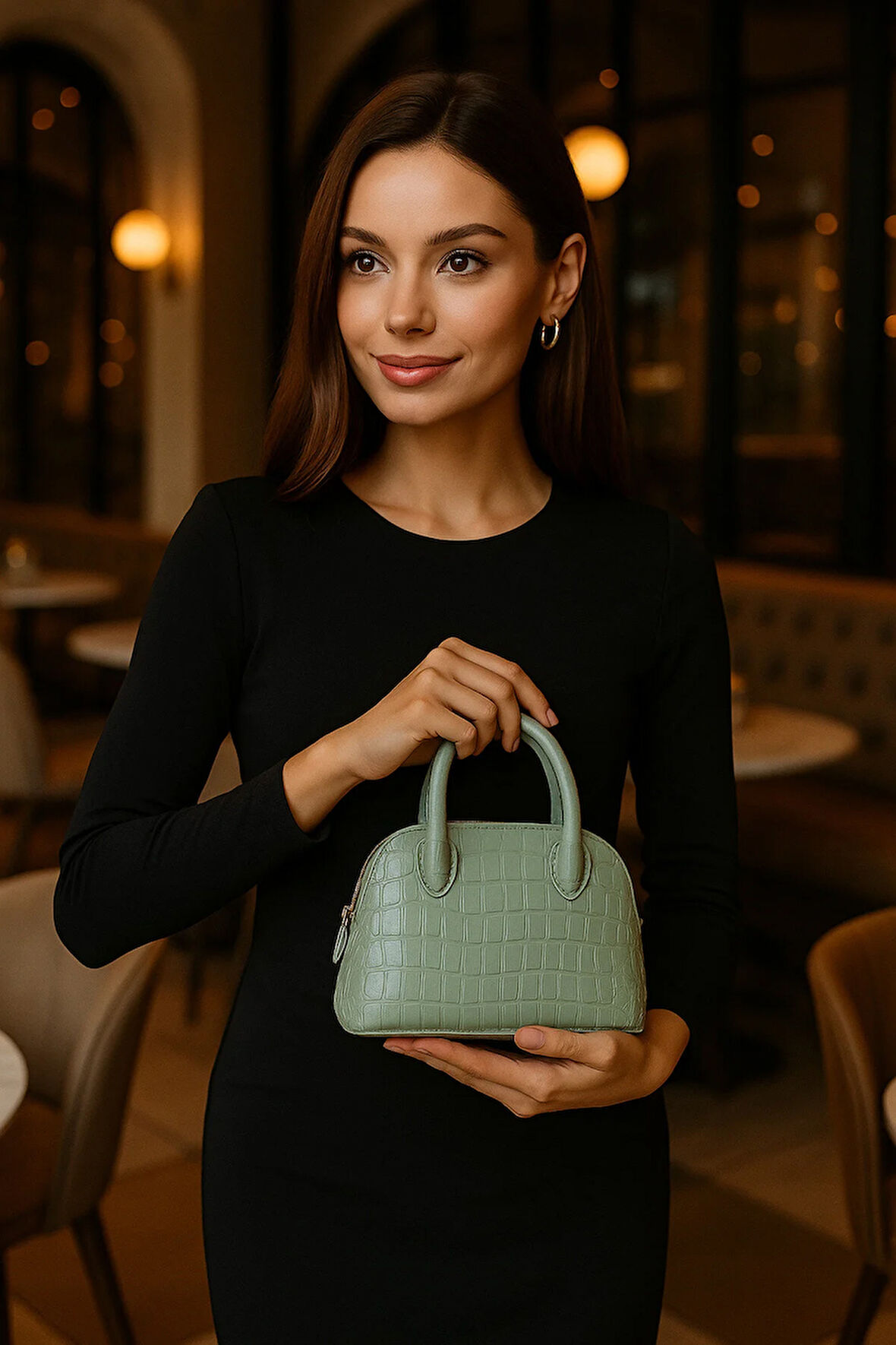 Trend & Lüks Kroko Mini El Çantası