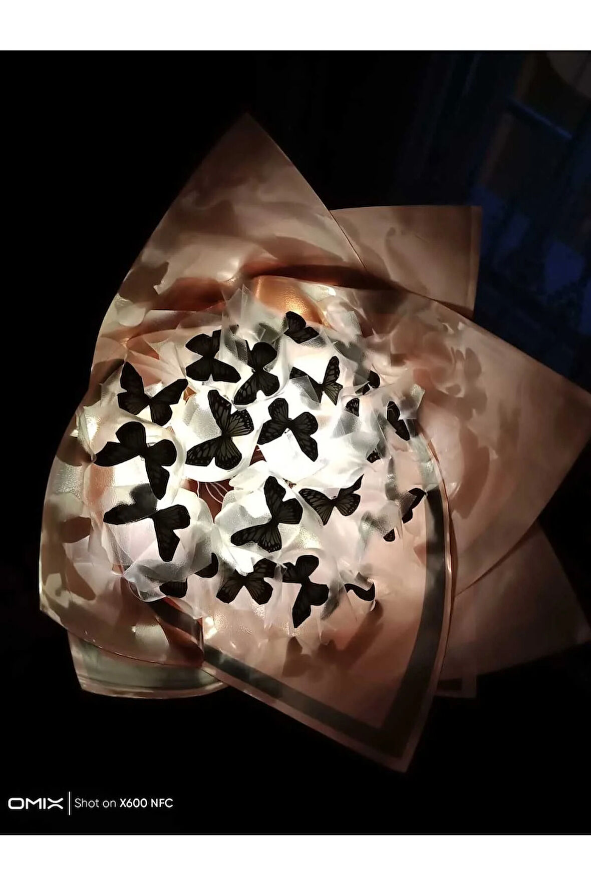 ledli bej kelebek buketi