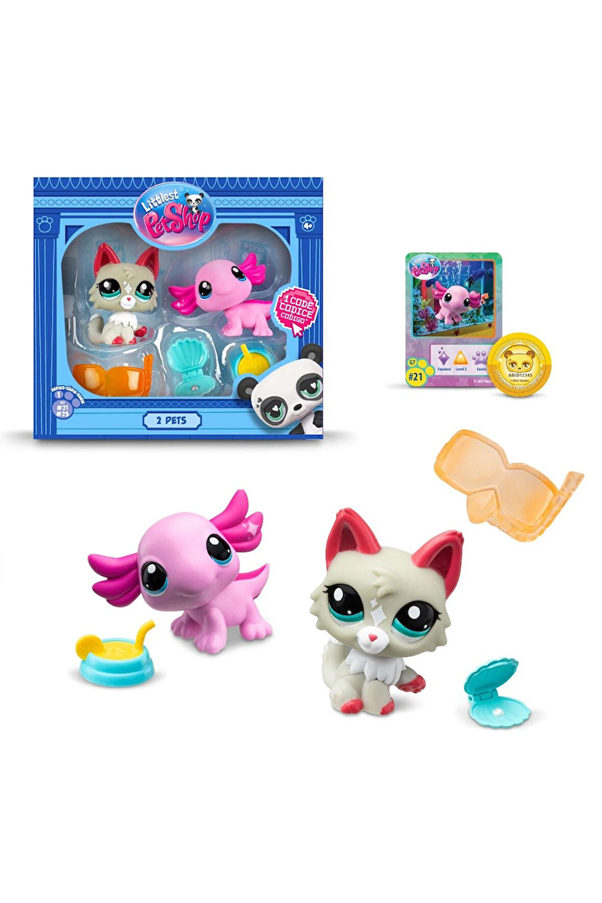 LPS Minişler Littlest Pet Shop Kedi ve Aksolotl 2'li Figür Seti