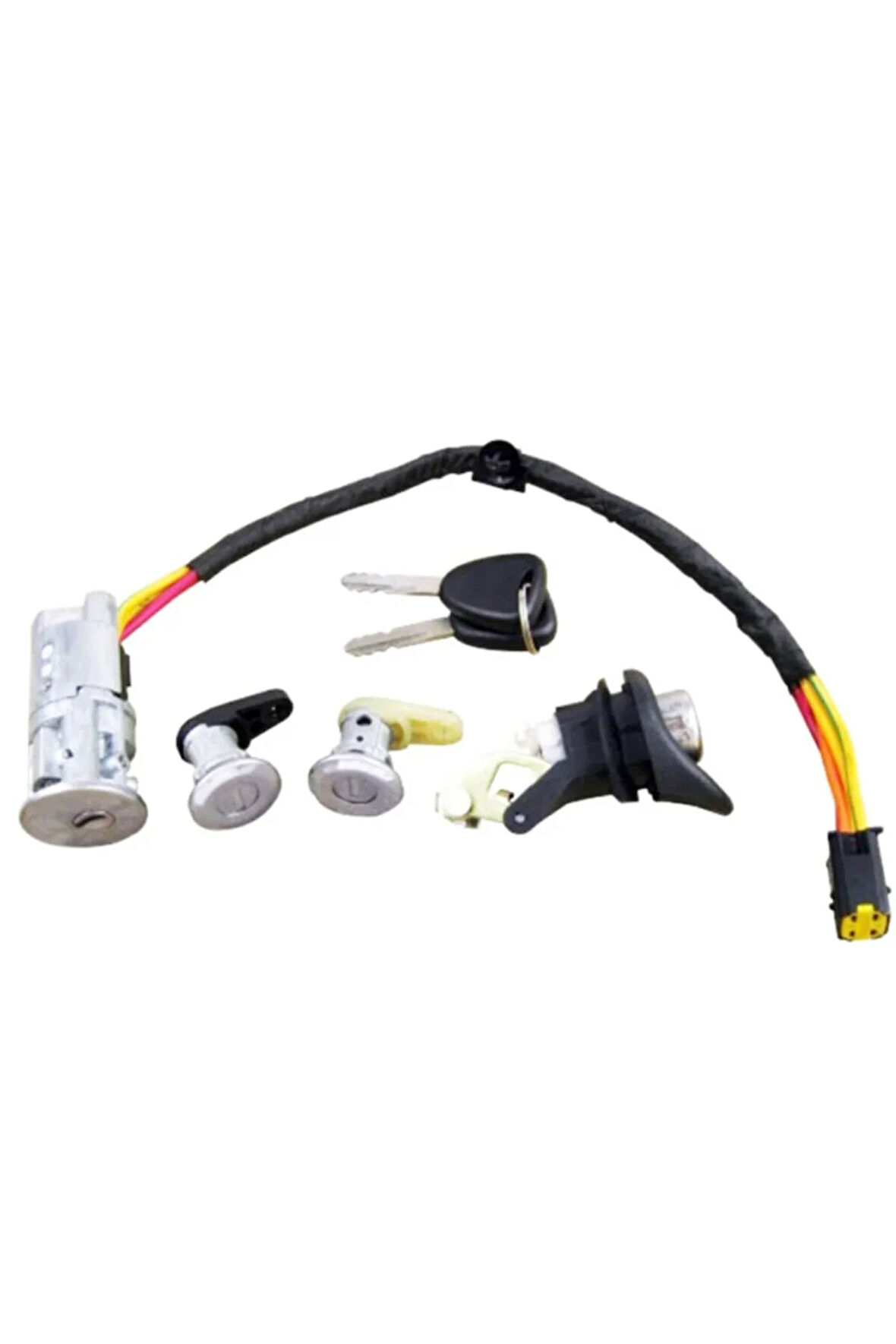 KONTAK ANAHTARI LOGAN - SANDERO SET ( + 2 Ön Kapı Şifresi + 1 Arka Bagaj Kilidi) - 25212348