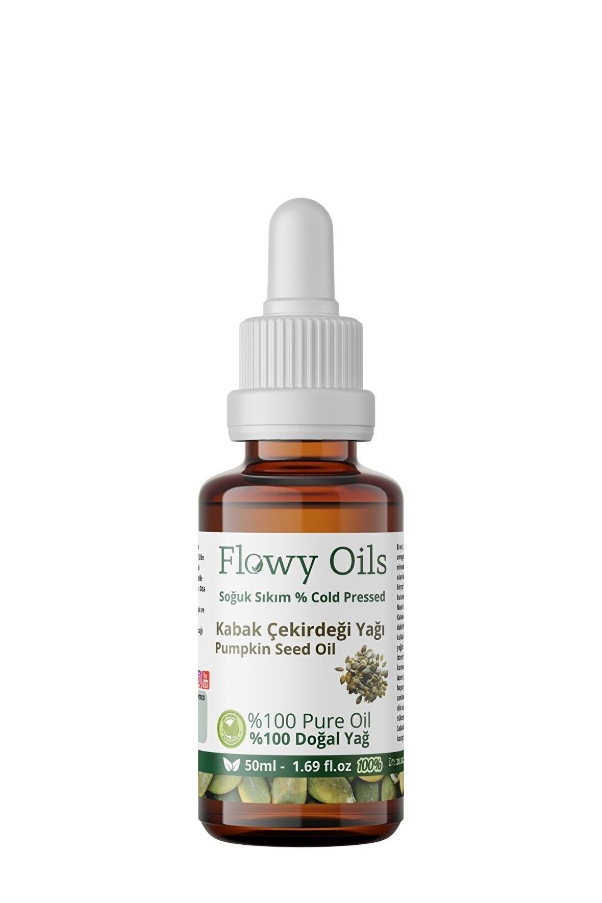 Kabak Çekirdeği Yağı Doğal Bitkisel Sabit Yağ Pumpkin Seed Oil 50ml