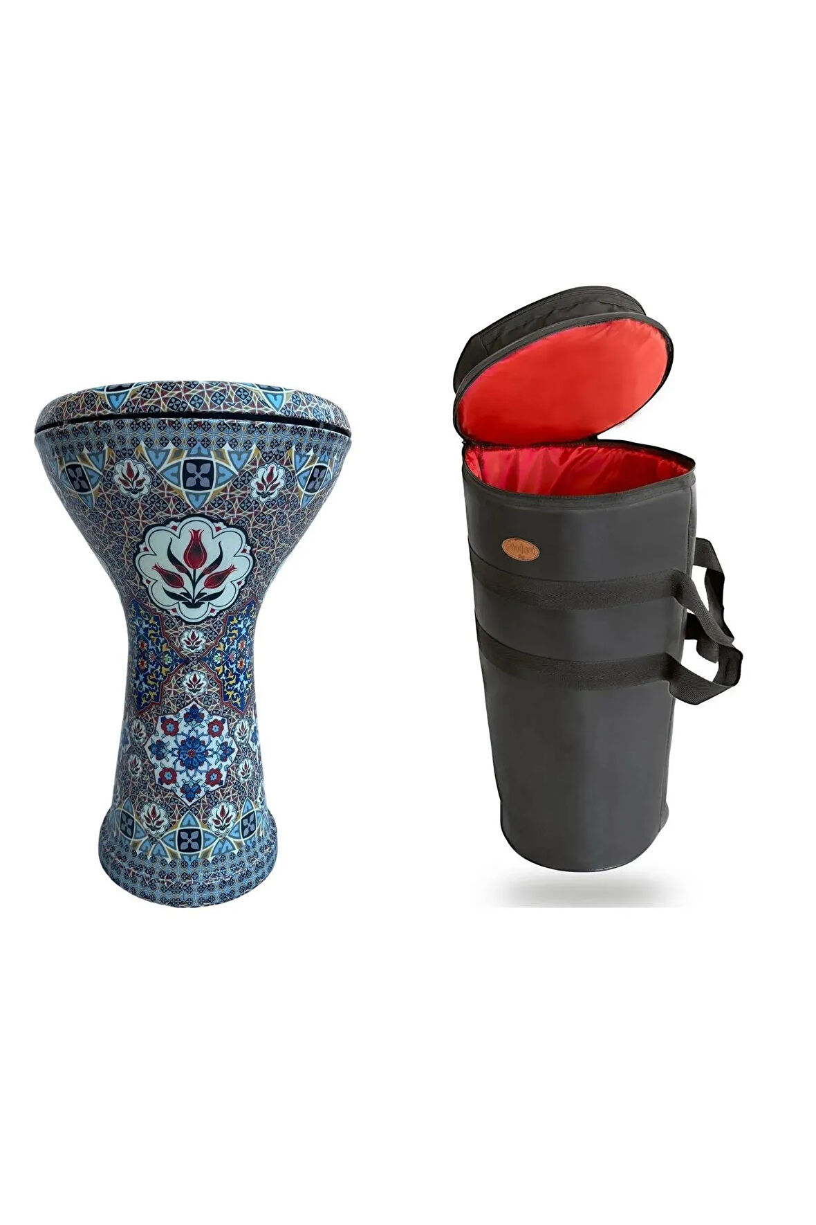 Profesyoneller Için Döküm Mısır Darbuka – 4 Kg, Iznik Çinisi Işlemeli - Gigbag Çanta Hediyeli