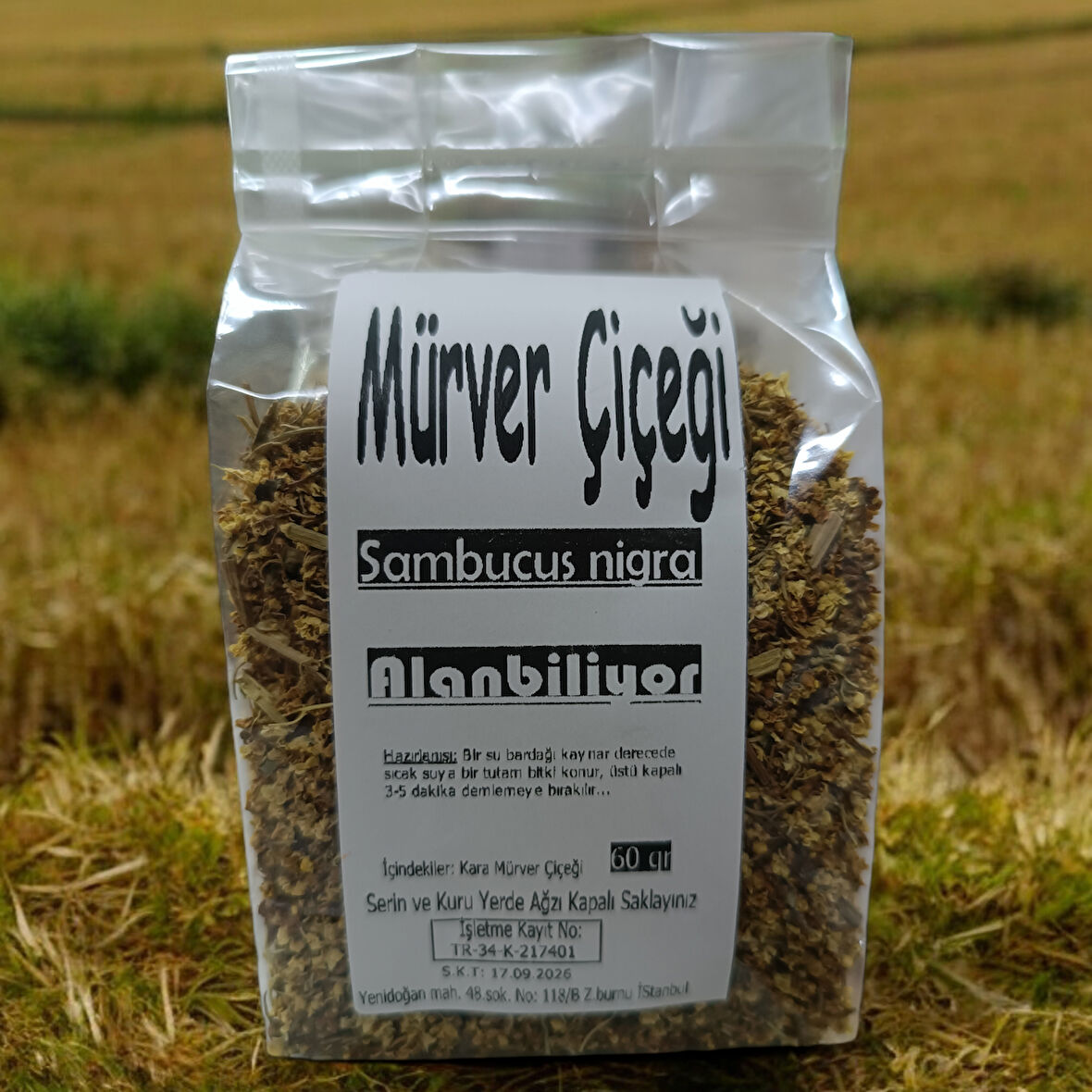 Kara Mürver Çiçeği 60 gr Taze Kurutulmuş