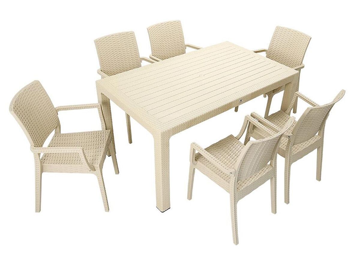 Mandella Elit Rattan 90x150 Elit Koltuk Masa Takımı ÇÖLBEJİ