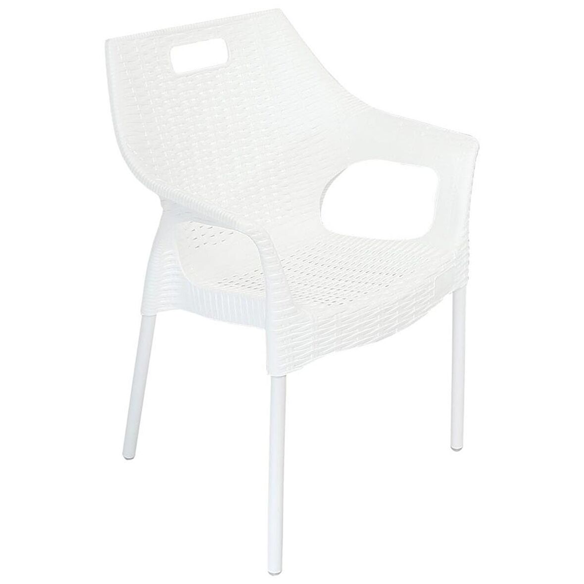 Mandella Star Rattan Koltuk  (4 Adet) BEYAZ
