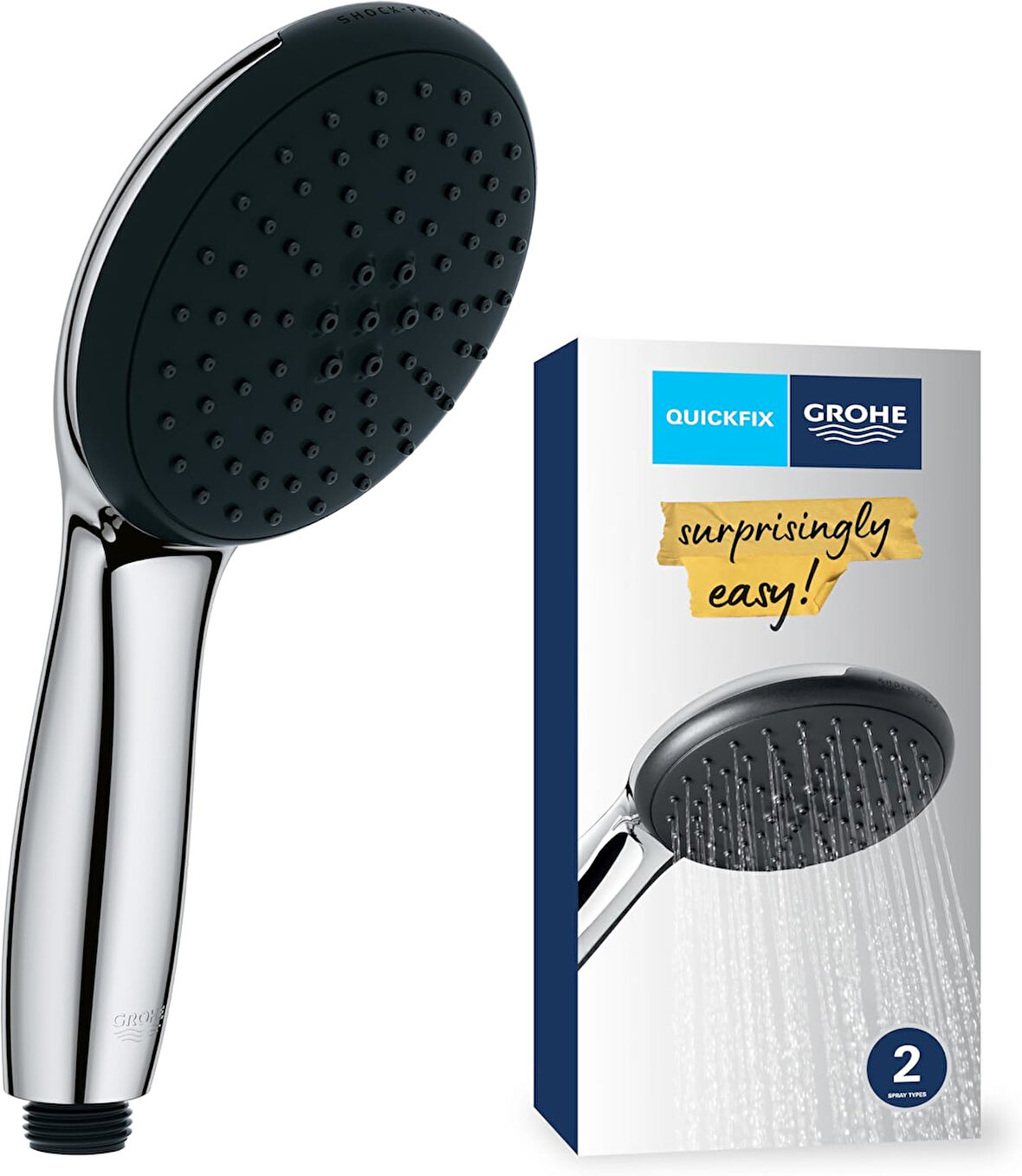 Grohe Vitalio Start 110 El Duşu, 2 Akışlı (Yağmur & Jet), Smartswitch, 110Mm Yuvarlak Duş Başlığı, S