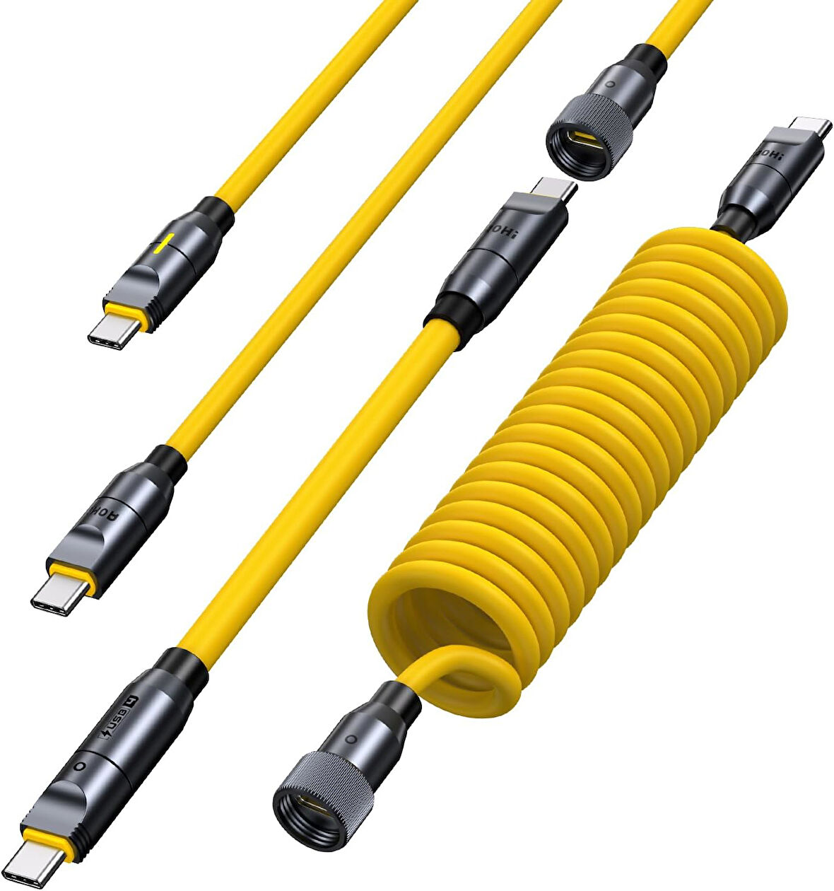 Aohi 240W 8'I 1 Arada Usb C Kablo Ve Yıldırım Kablo Seti, Geleceğin Pd3.1 Tip C Hızlı Şarj Kablosu V