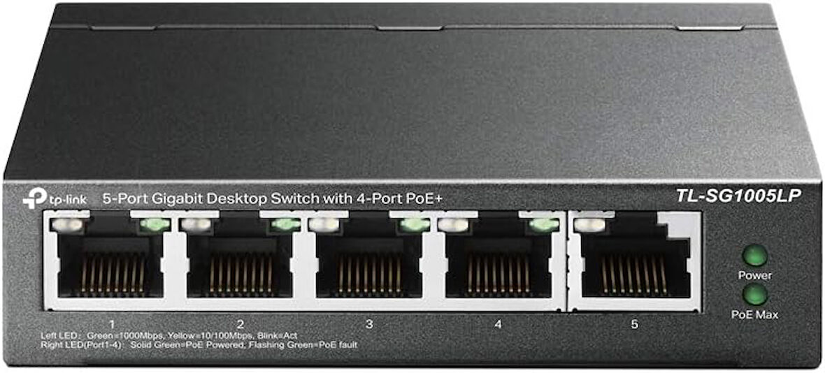 Tp-Link Tl-Sg1005Lp, 4 Port Poe + Ile 5 Port Gigabit Masaüstü Switch