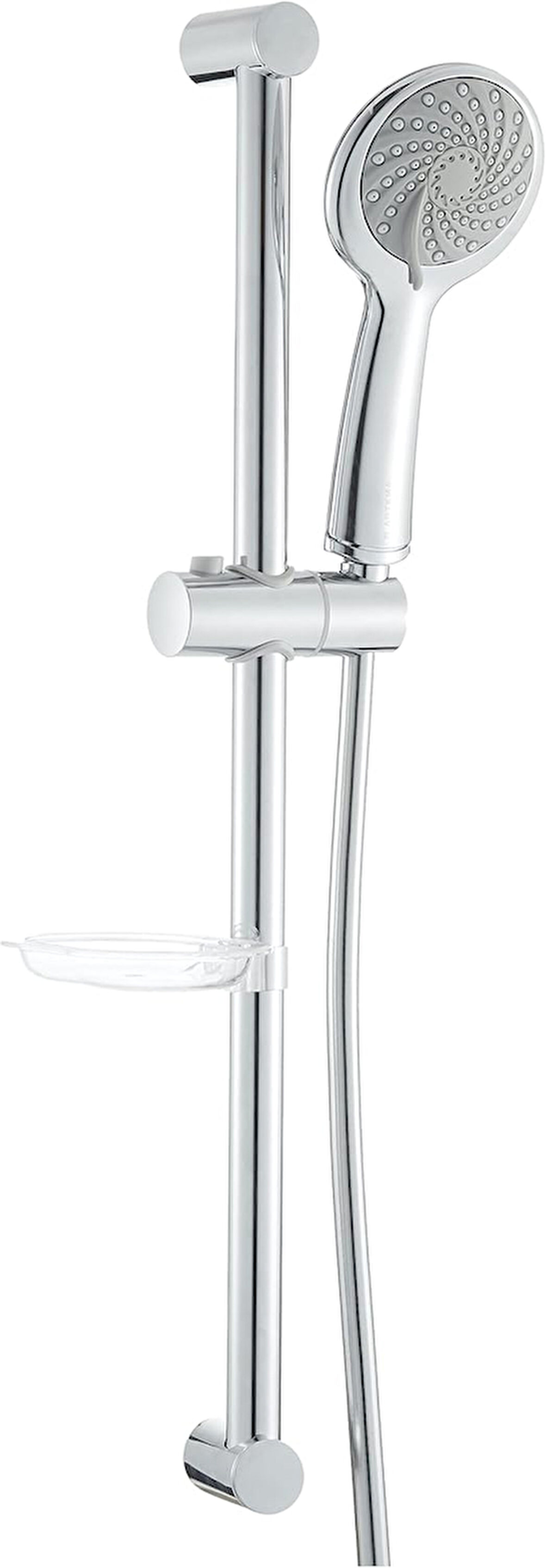 Artema Samba A45680Sta 3F Sürgülü El Duşu Takımı, 6 L/Dk Su Akışı, Duvara Monte, Krom