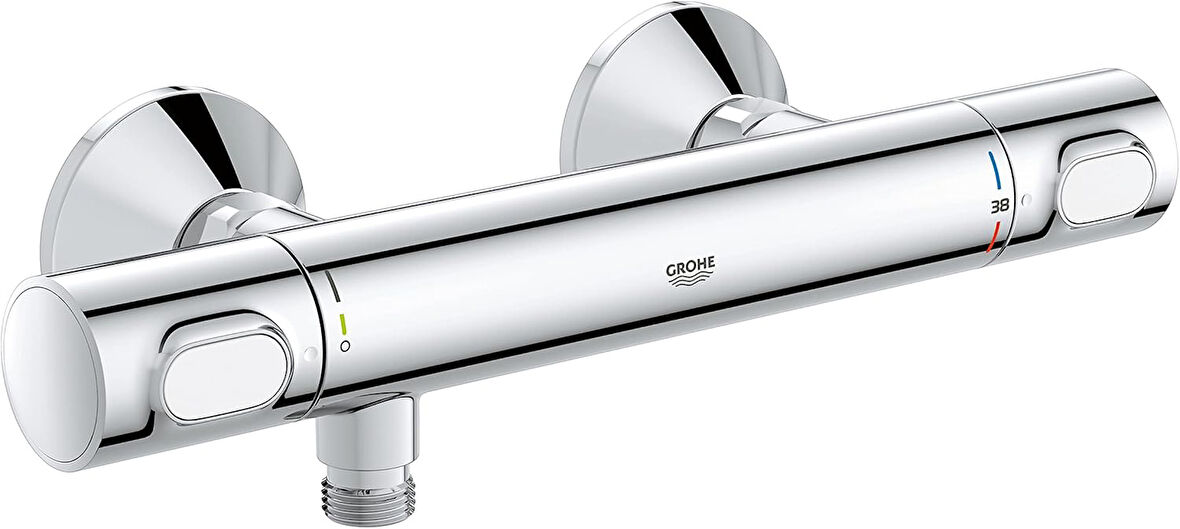 Grohe Precision Flow Termostatik Duş Bataryası, Su Tasarruflu, Krom, 34840000