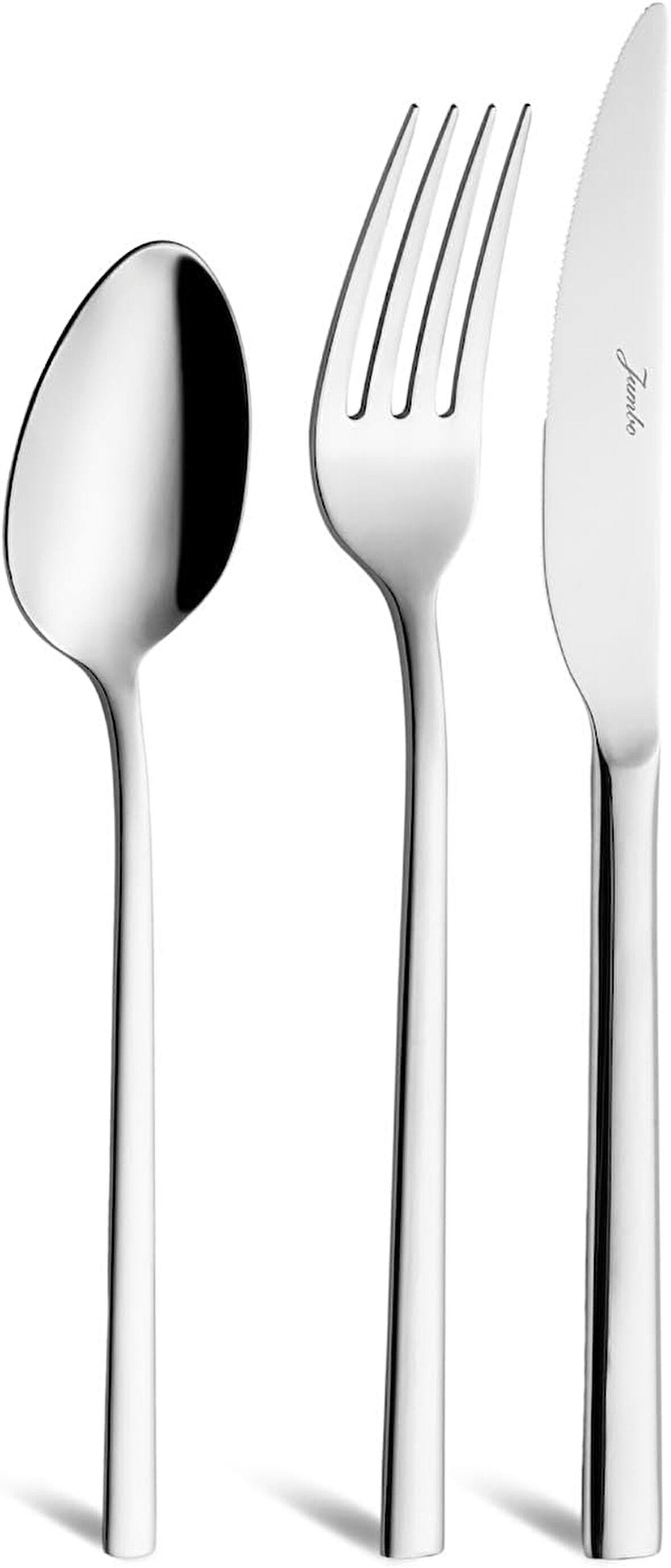 Jumbo 2001 18 Parça 6 Kişilik Yemek Çatal Kaşık Bıçak Takımı Çelik