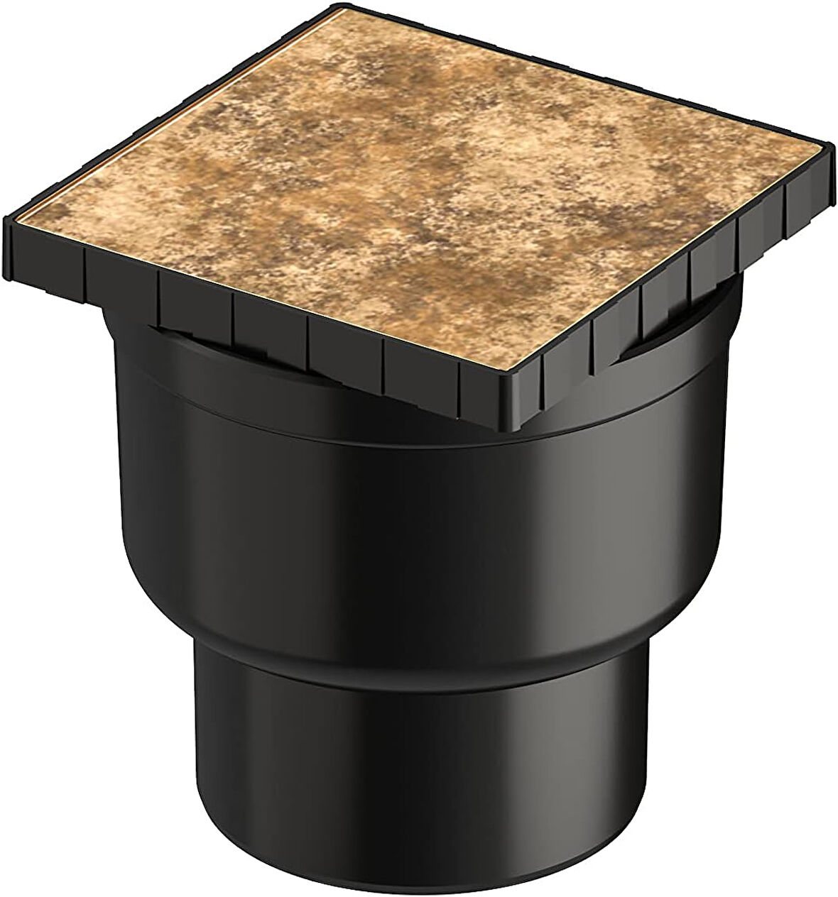 Vitra V-Flow Kare 5607329 Yalıtımlı Duş Kanalı, Alttan Çıkışlı, 15X15 Cm, Dk 700 Kapak, Mat Krom