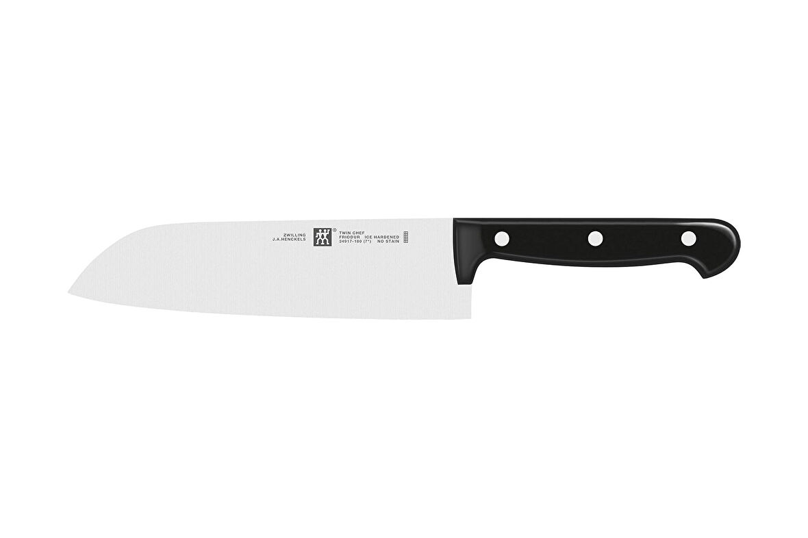 Zwilling Twın Chef 2 Santoku Bıçağı, Paslanmaz Çelik, Siyah