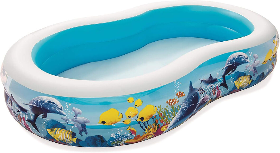 Bestway Family Pool Sea Ground, 262 X 157 X 46 Cm, Çok Renkli