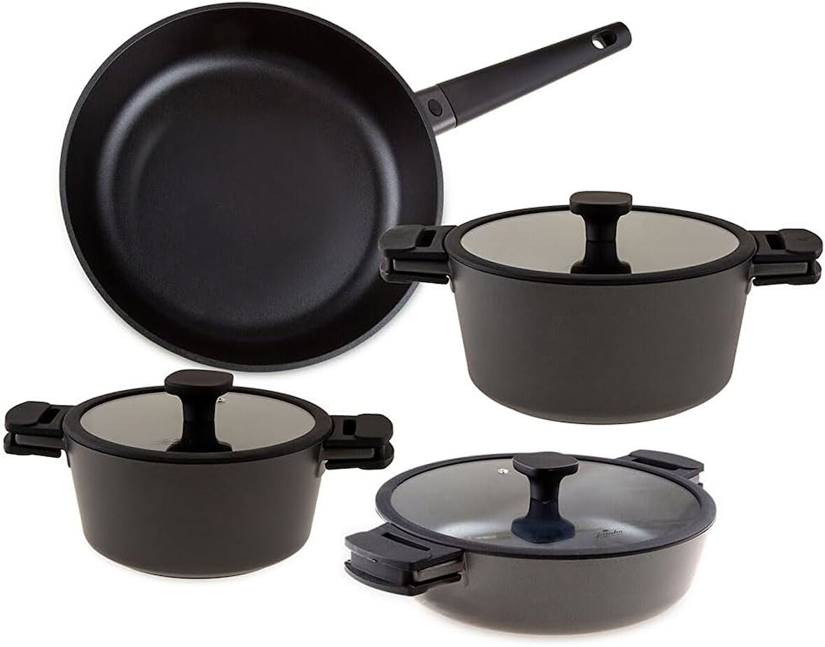 Jumbo Black Cook 7 Parça Döküm Tencere Seti