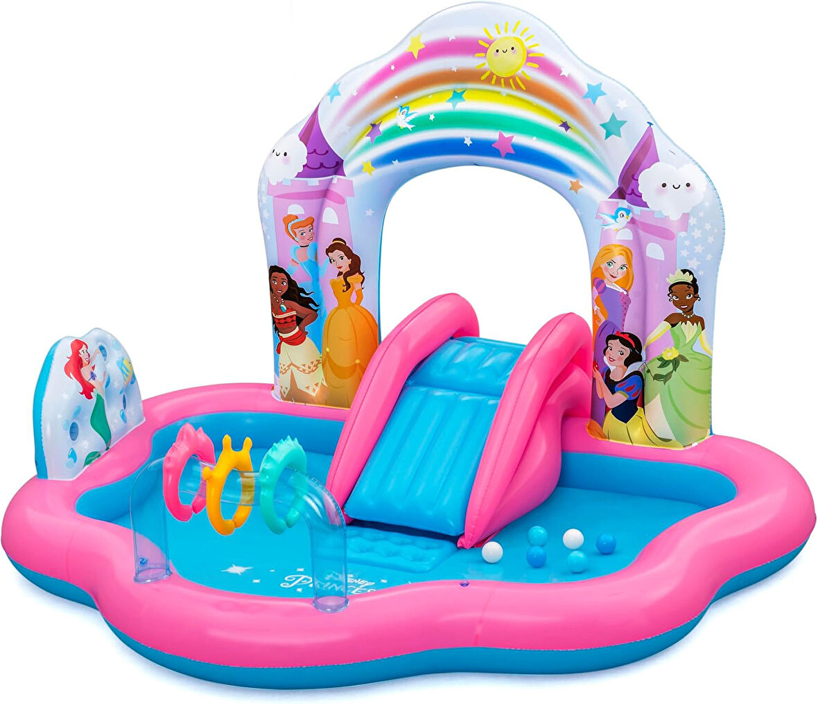 Bestway Disney Princess Enchanted Palace Oyun Merkezi, 7 Ft 3 İnç X 6 Ft 4 İnç X 55 İnç Veya 2,21 M 