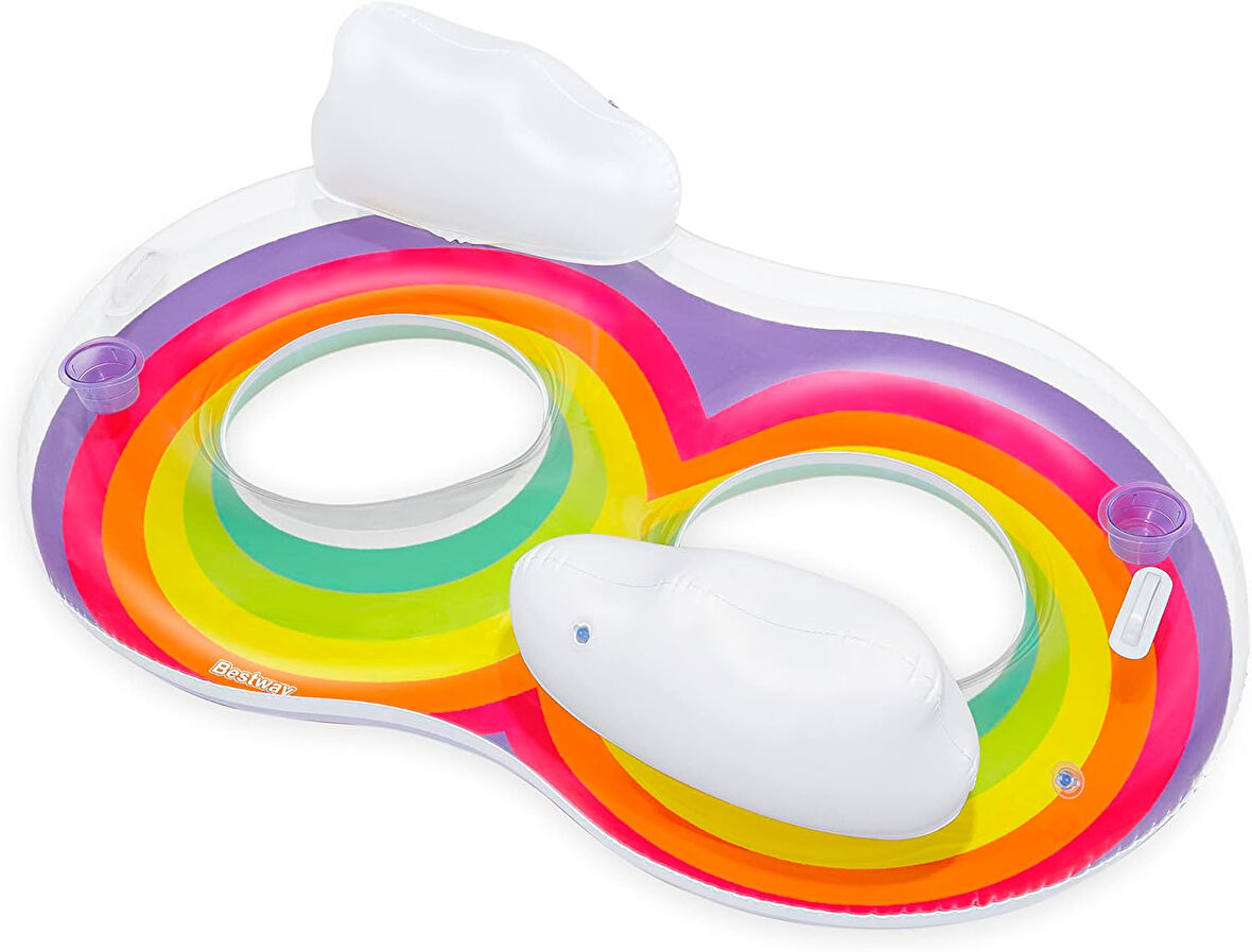 Bestway Rainbow Dreams 2 Kişilik Çift Kişilik Yüzme Tüpü 1.86 M X 1.16 M