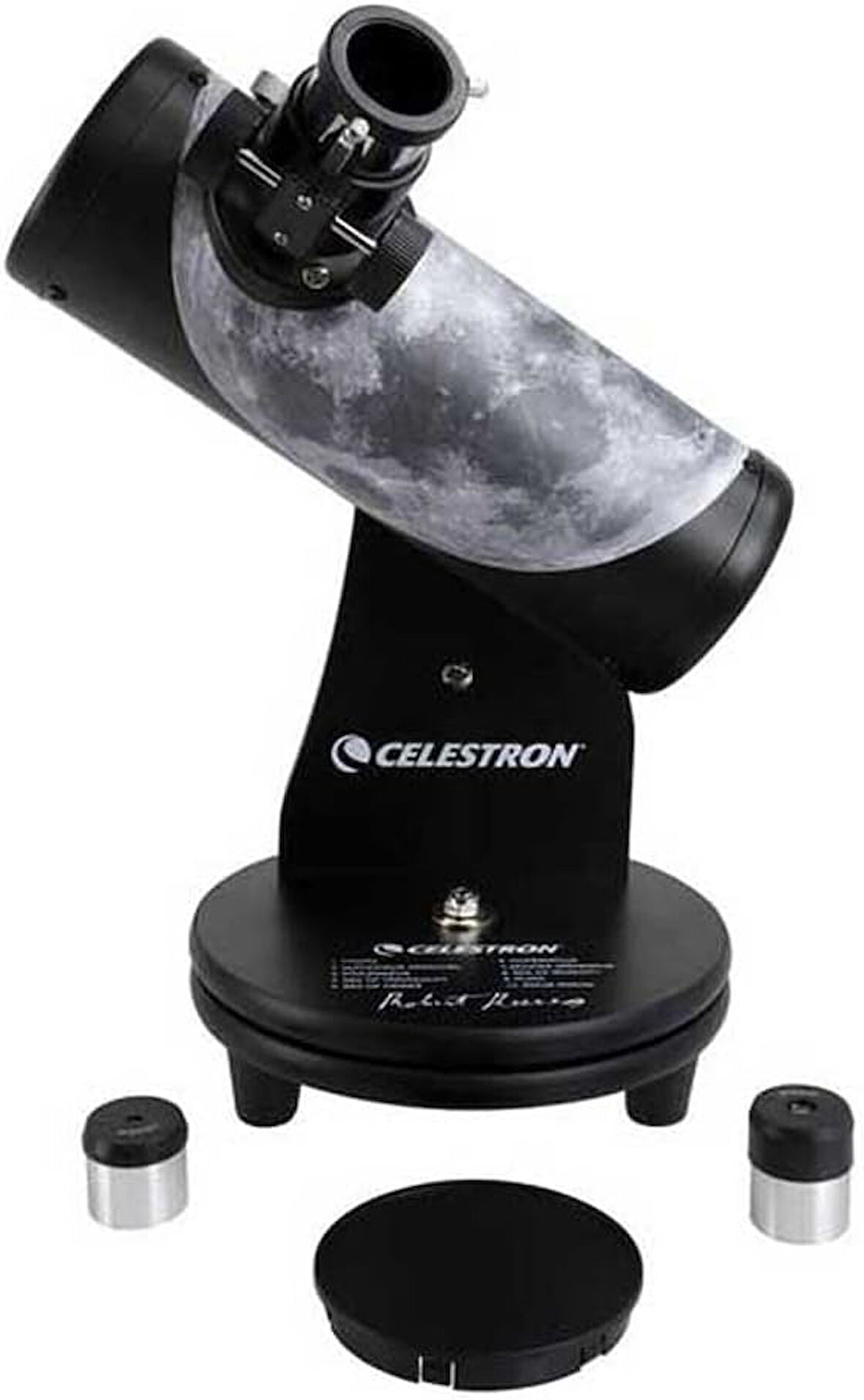 Celestron Firstscope Teleskop, Robert Reeves'Ten Ay, Siyah