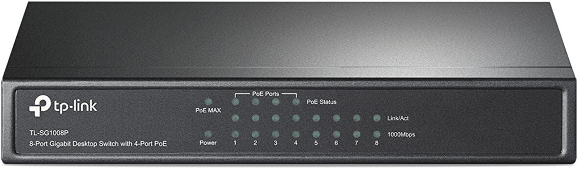 Tp-Link Tl-Sg1008P, 8-Port Gigabit Desktop Switch With 4-Port Poe+