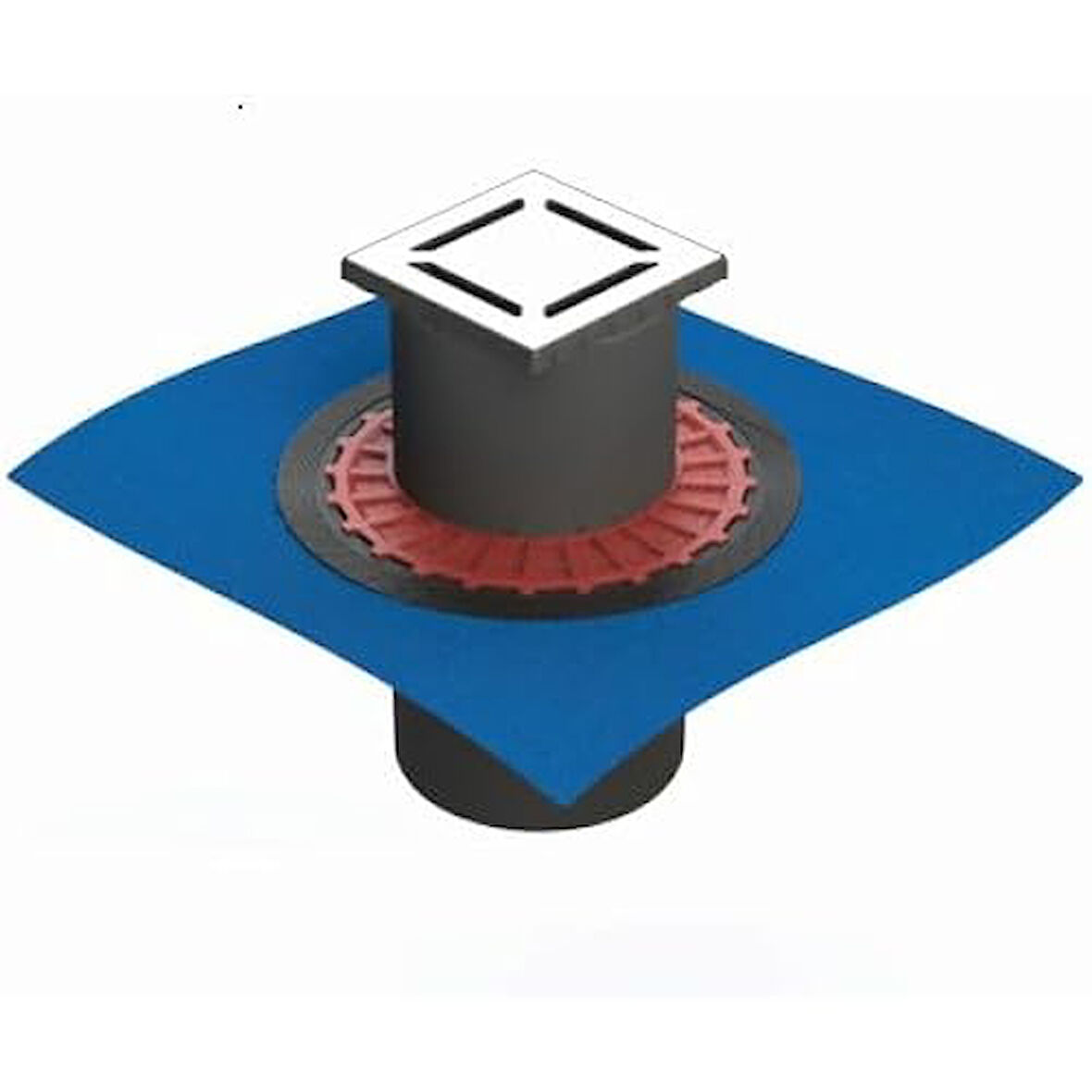 Vitra V-Flow Kare 5607276 Yalıtımlı Duş Kanalı, Alttan Çıkışlı, 15X15 Cm, Dk 100 Kapak, Parlak Krom