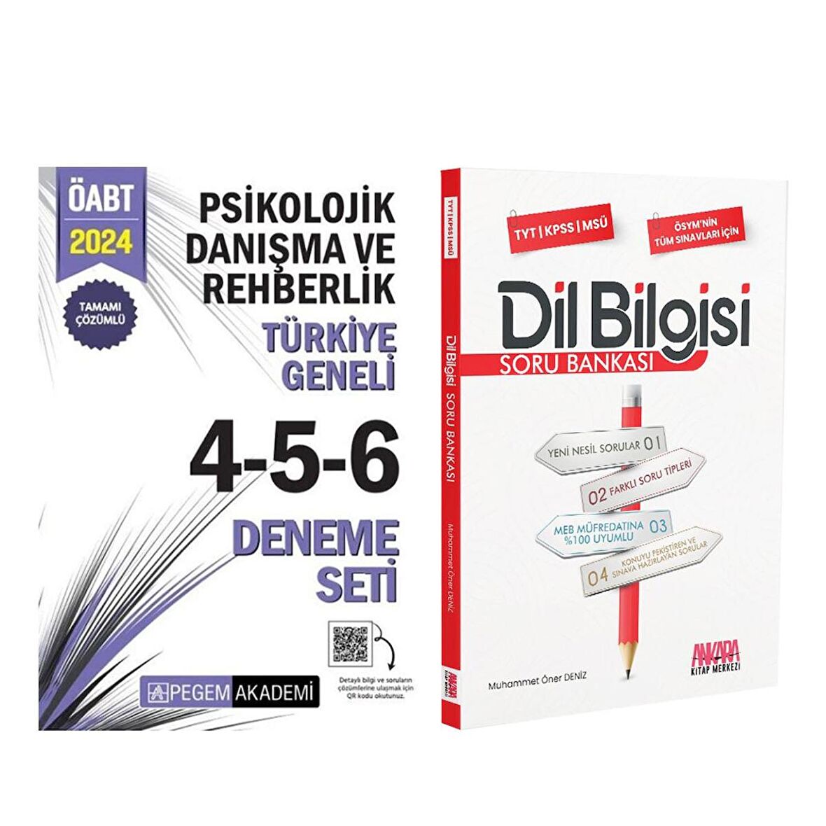 Pegem 2024 KPSS PDR Öğretmenliği Türkiye Geneli Deneme 4-5-6 ve AKM Dil Bilgisi Soru Bankası Seti