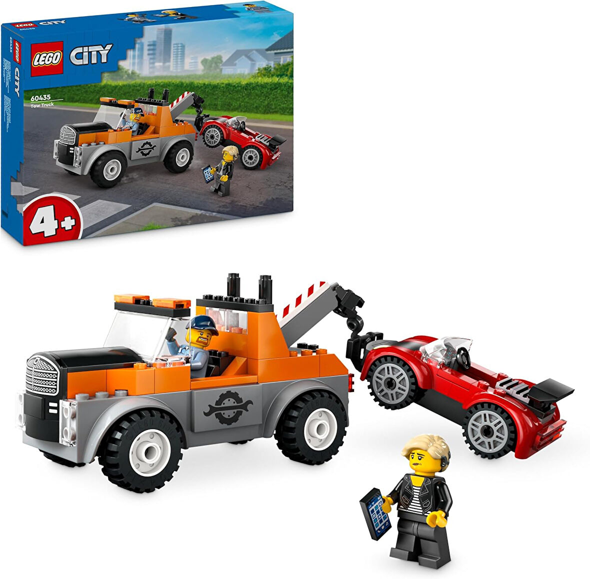Lego City Çekici Kamyon Ve Spor Araba Tamiri 60435-4 Yaş Ve Üzeri Çocuklar Için Yaratıcı Oyuncak Yap