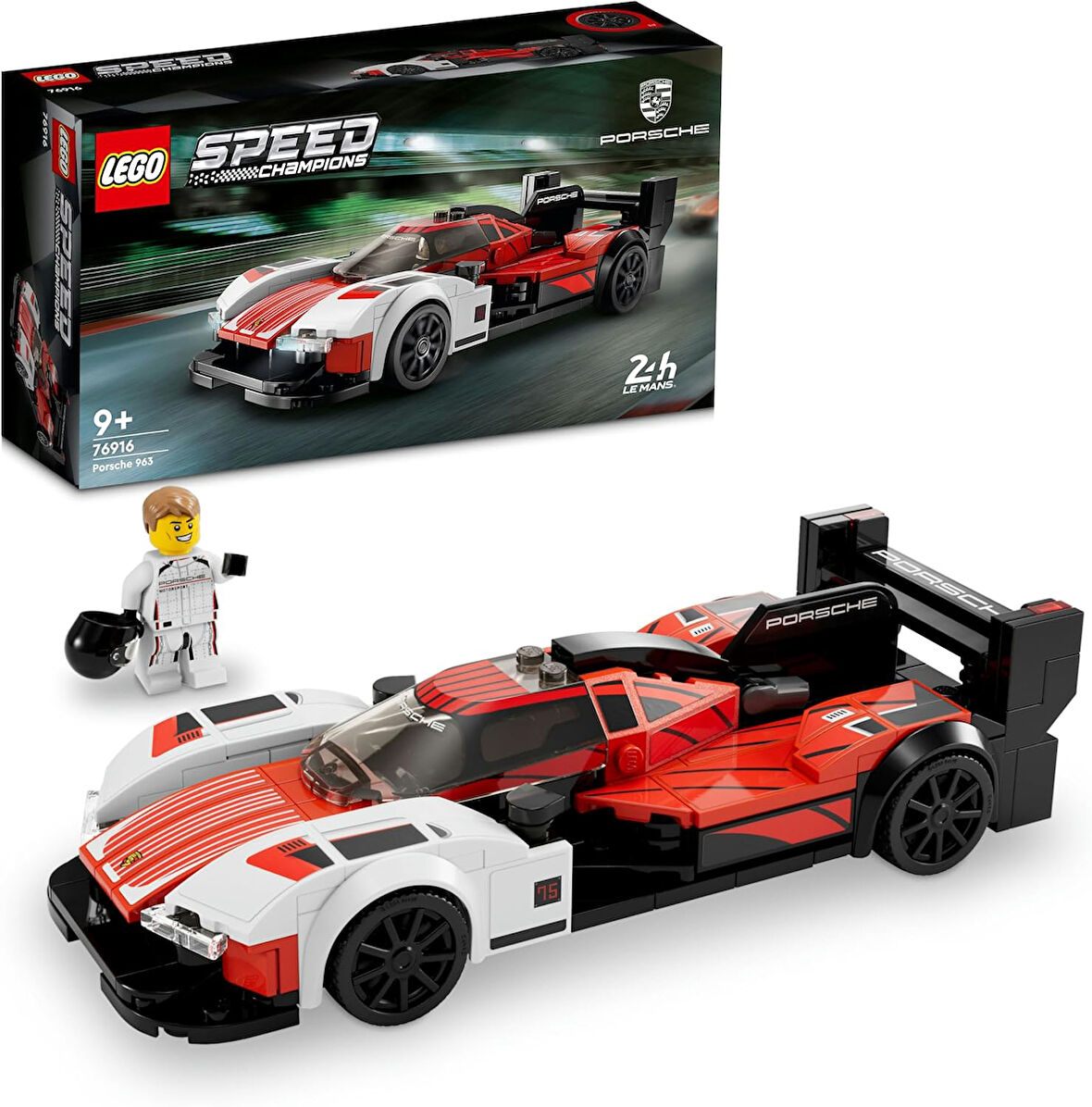 Lego Speed Champions Porsche 963 76916-9 Yaş Ve Üzeri Çocuklar İçin Koleksiyonluk Araba Modeli İçere