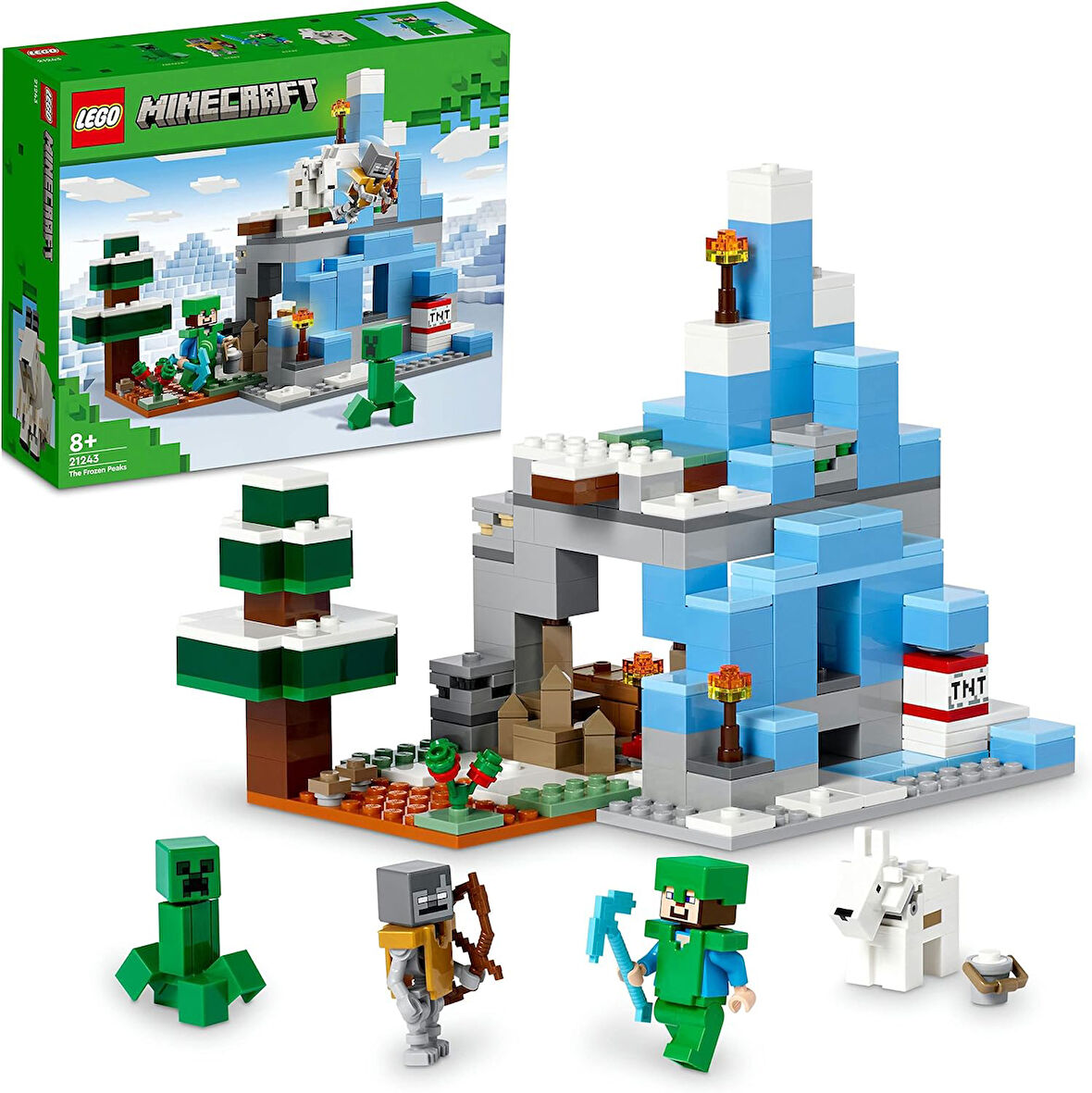 Lego® Minecraft® Donmuş Tepeler 21243-8 Yaş Ve Üzeri Çocuklar Için Oyunun Buzlu Biyomunu İçeren Oyun
