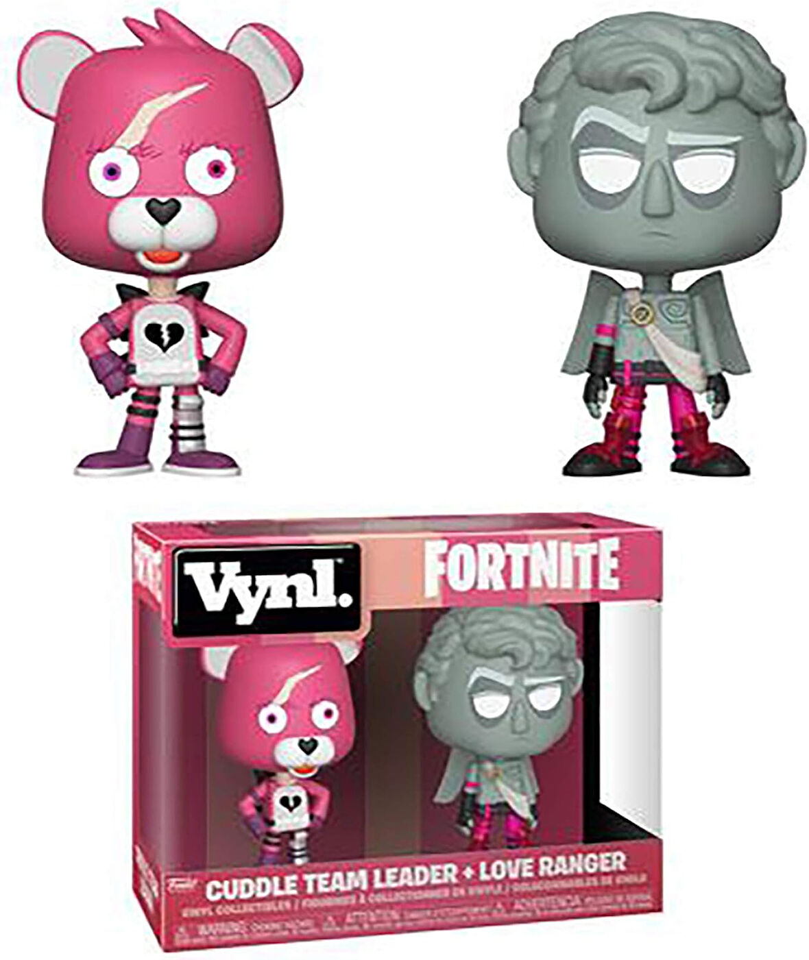 Funko 35272 Vynl 4" 2-Pack: Fortnite: Cuddle Team Leader & Love Ranger Action Figuren, Multi