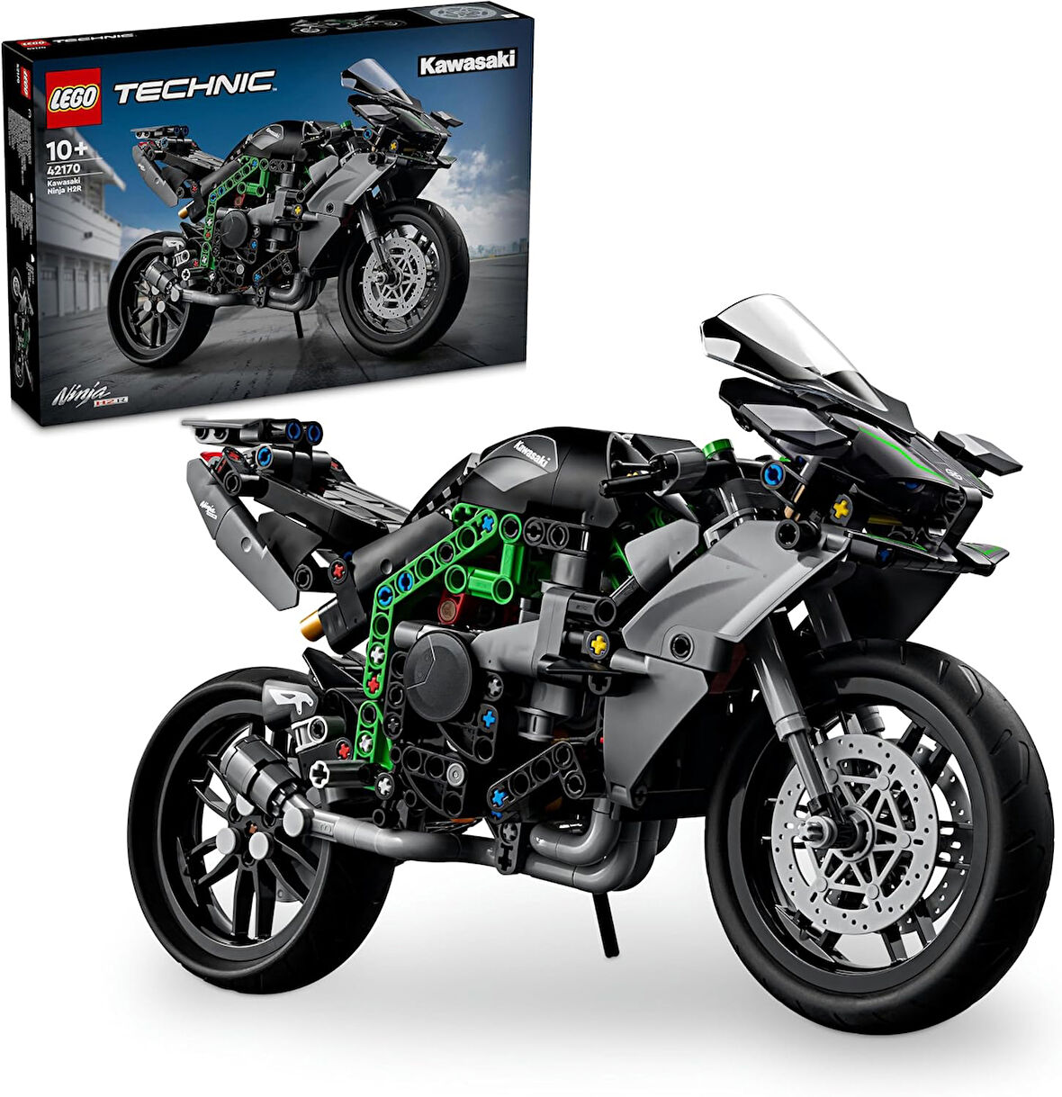 Lego Technic Kawasaki Ninja H2R Motosiklet 42170-10 Yaş Ve Üzeri Çocuklar Için Koleksiyonluk Yaratıc