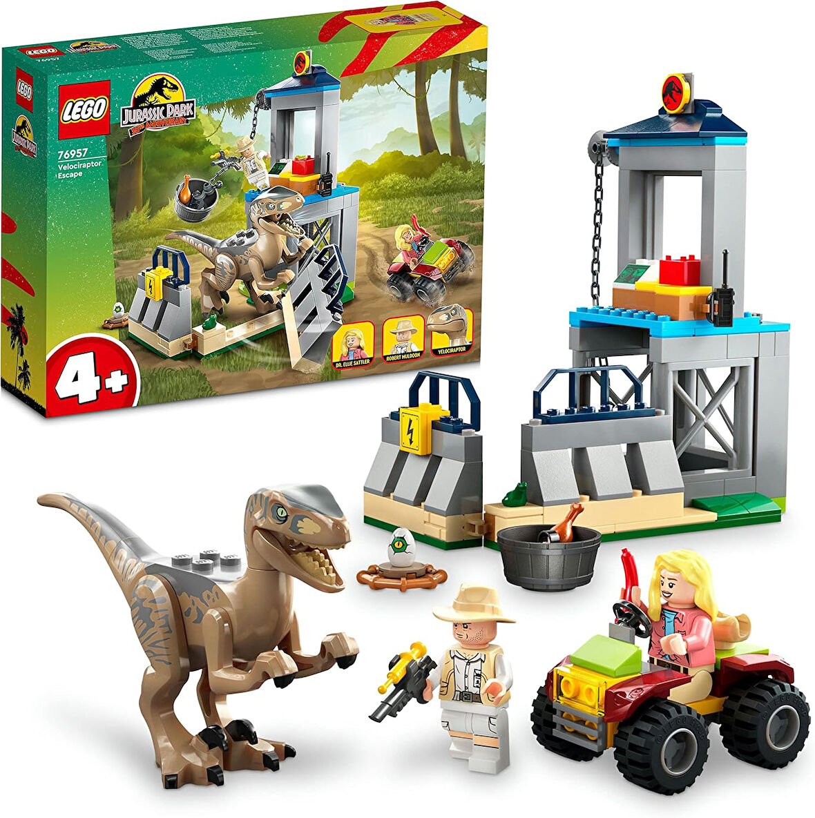 Lego® Jurassic World Velociraptor Kaçışı 76957-4 Yaş Ve Üzeri Çocuklar Için Yaratıcı Oyuncak Dinozor