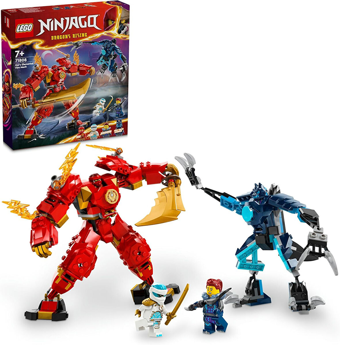 Lego Ninjago Kai’Nin Ateş Elementi Robotu 71808-7 Yaş Ve Üzeri Çocuklar Için Ninja Figürü İçeren Yar