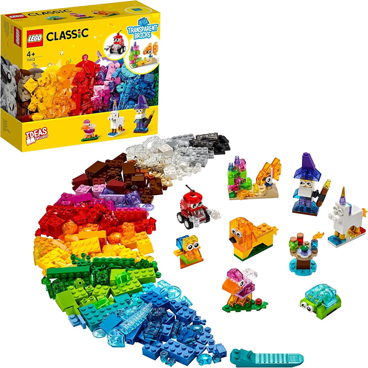 Lego Classic Yaratıcı Şeffaf Yapım Parçaları 11013 - 4 Yaş Ve Üzeri Çocuklar İçin Şeffaf Yapım Parça