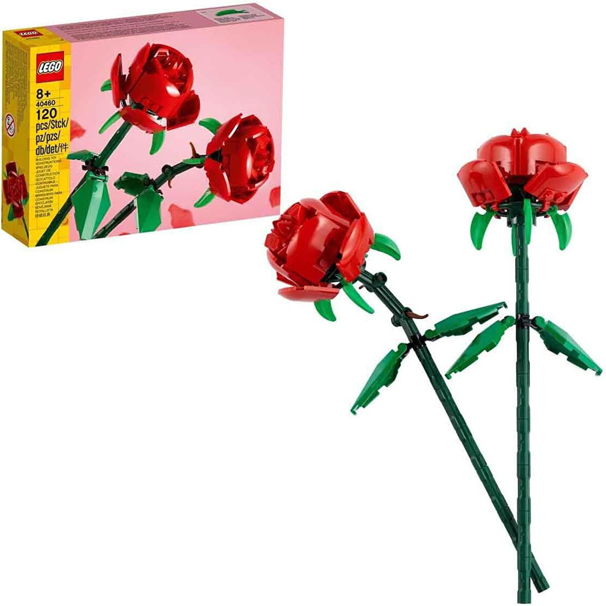 Lego® Icons Gül 40460 - Dekoratif, Koleksiyonluk Ve Sergilenebilir Çiçek Modeli Yapım Seti (120 Parç