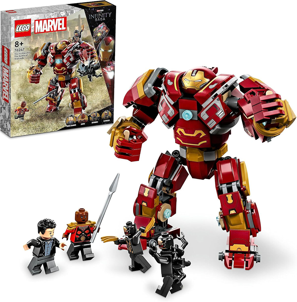 Lego® Marvel Hulkbuster: Wakanda Savaşı 76247-8 Yaş Ve Üzeri Çocuklar Için Robot Ve Minifigürler İçe
